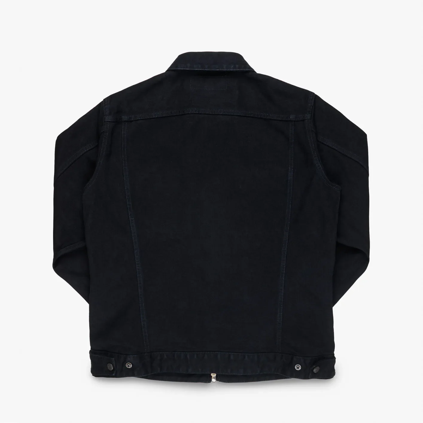 Iron Heart 14oz Broken Twill Selvedge Denim Work Jacket - Indigo Overdyed Black / IHJ-123-OD - Image 19