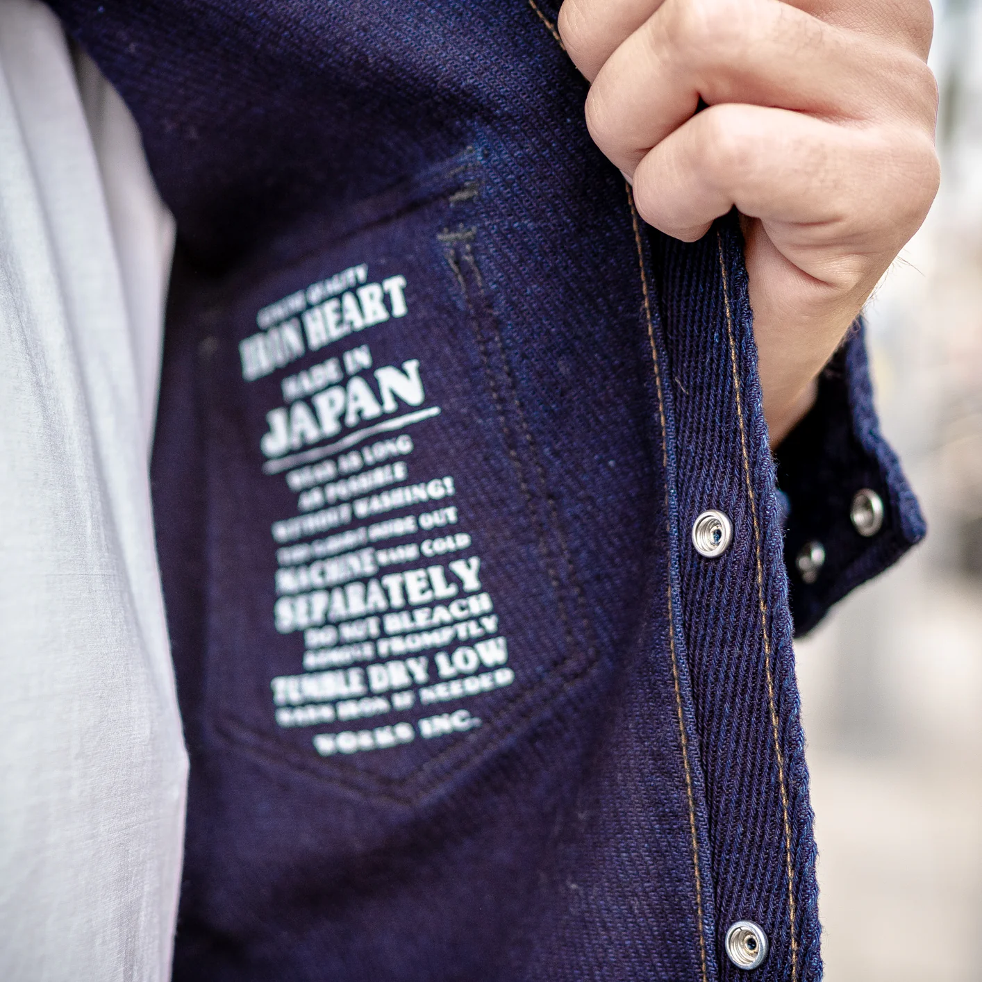 Iron Heart 14oz ‘Kersey’ Western Shirt – Indigo Dyed / IHSH-208 - Image 8