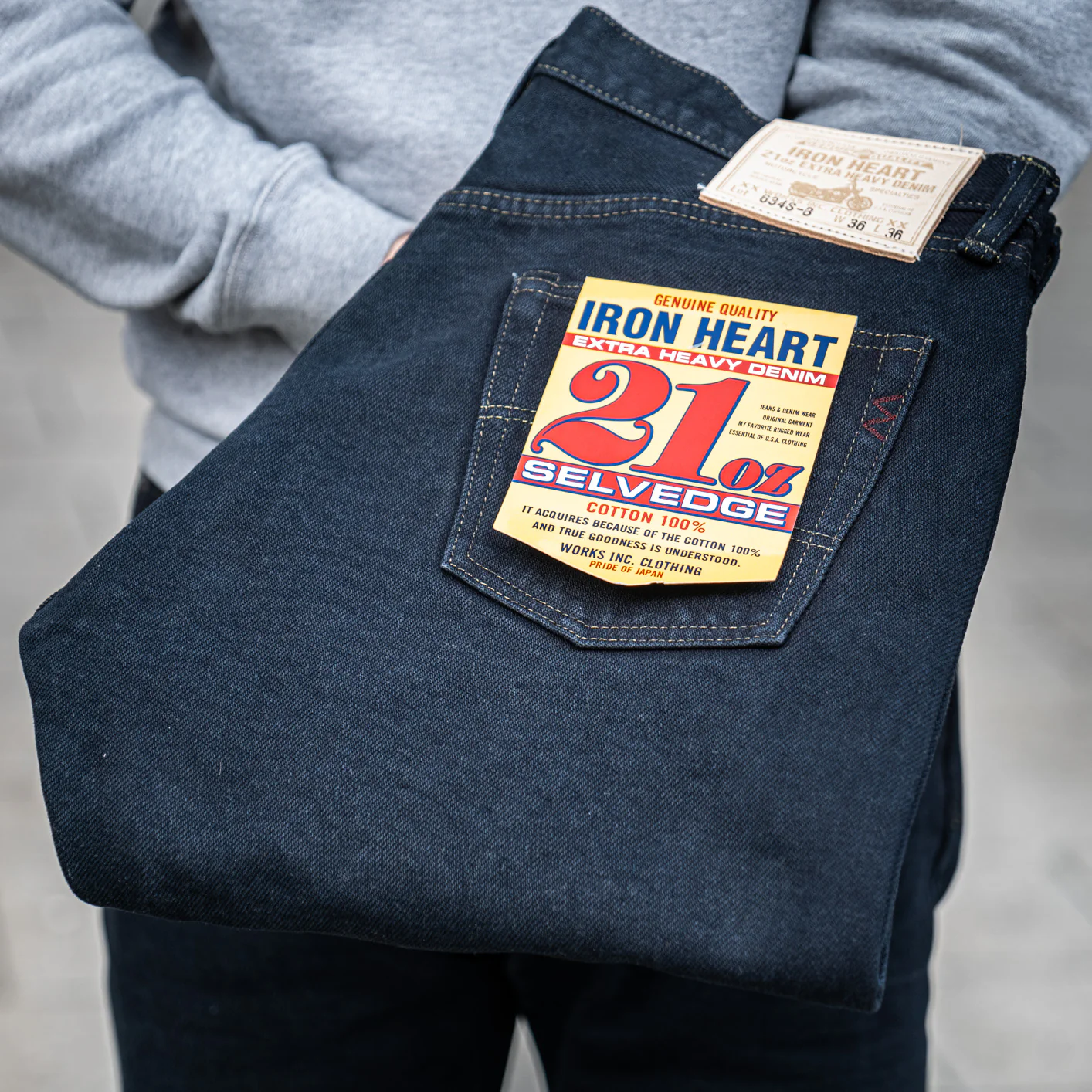 Iron Heart 634s 21oz Black Overdyed Selvedge Jeans – Classic Straight / IH-634S-B - Image 5