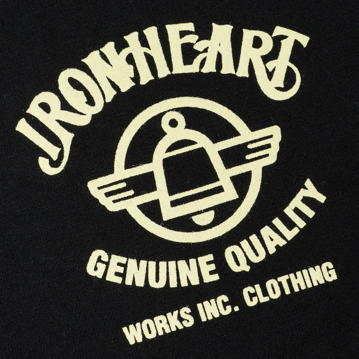 Iron Heart ‘21oz Heavy Denim’ 7.5oz Loopwheeled T-Shirt – Black / IHT-2603 - Image 4