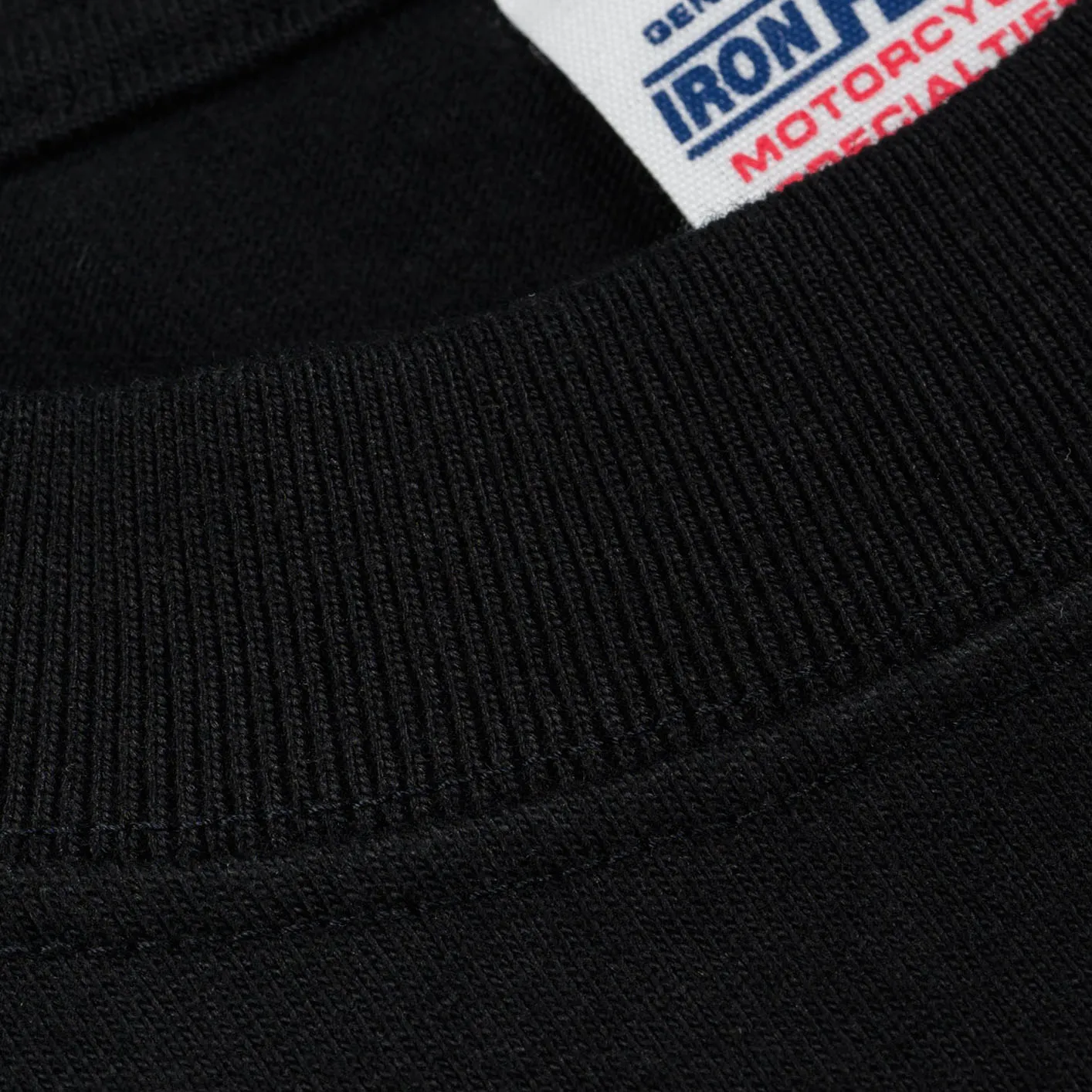 Iron Heart ‘21oz Heavy Denim’ 7.5oz Loopwheeled T-Shirt – Black / IHT-2603 - Image 6