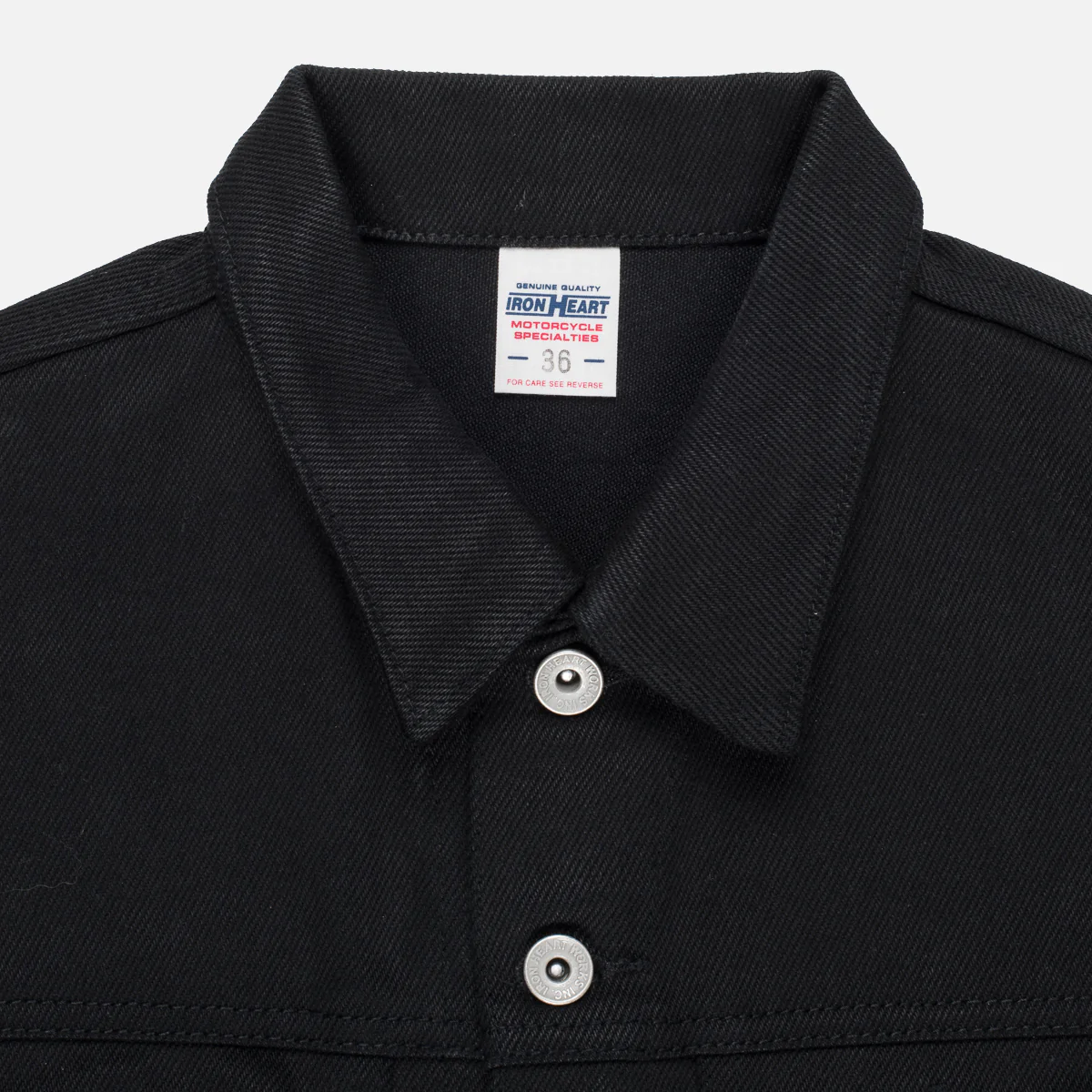 Iron Heart 21oz Non-Fade ‘Sonny’ Denim Type III Vest – Superblack / IH-9526V - Image 8