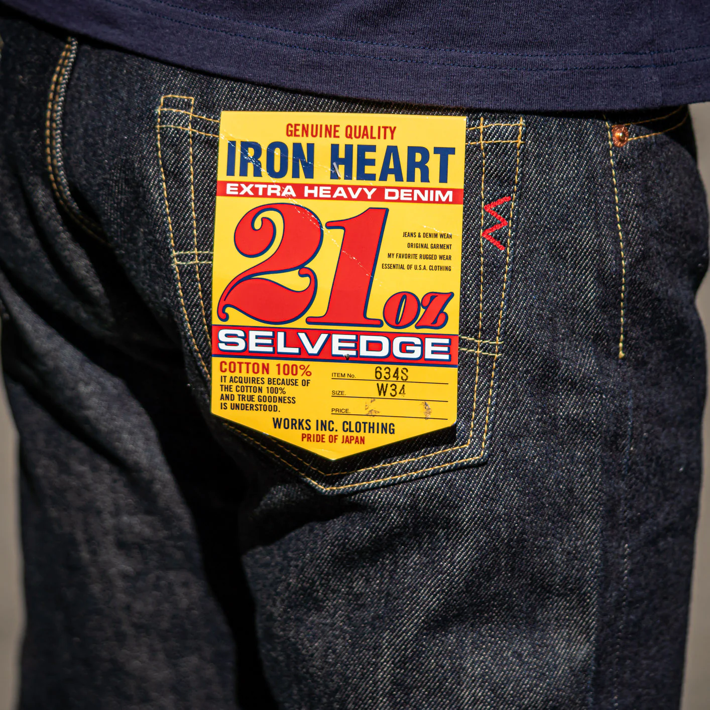 Iron Heart 634s 21oz Selvedge Jeans - Classic Straight / IH-634S - Image 6