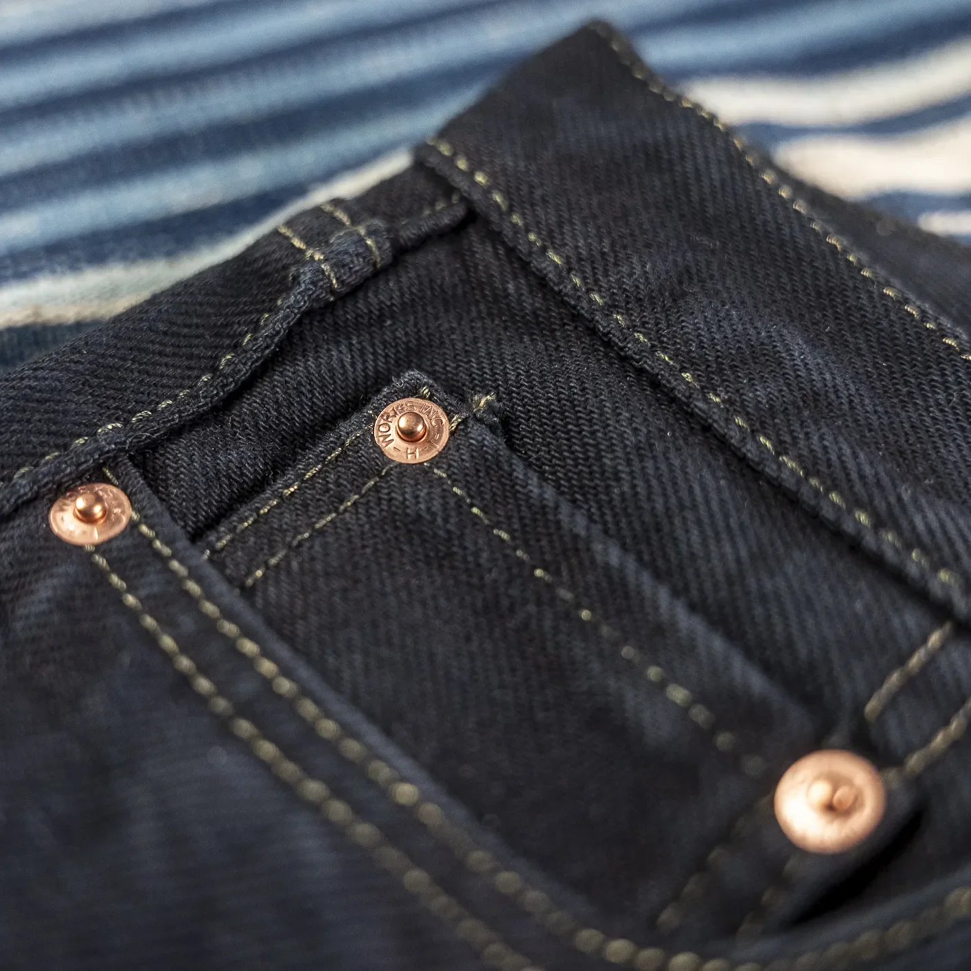Iron Heart 888 Black Overdyed 21oz Selvedge Jeans – Relaxed Tapered / IH-888S-21OD - Image 6