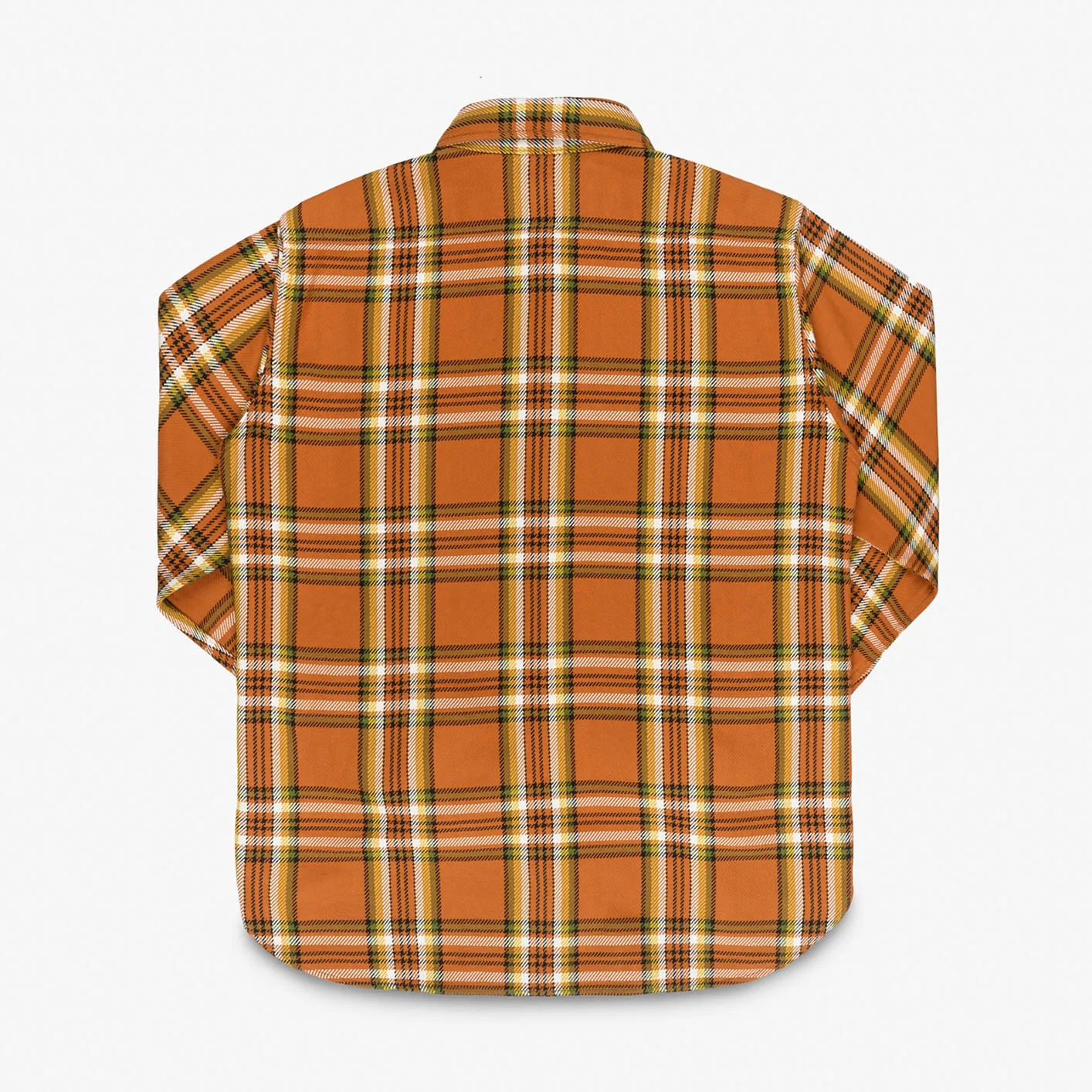 Iron Heart 9oz Selvedge Flannel Check Work Shirt – Orange / IHSH-442 - Image 12