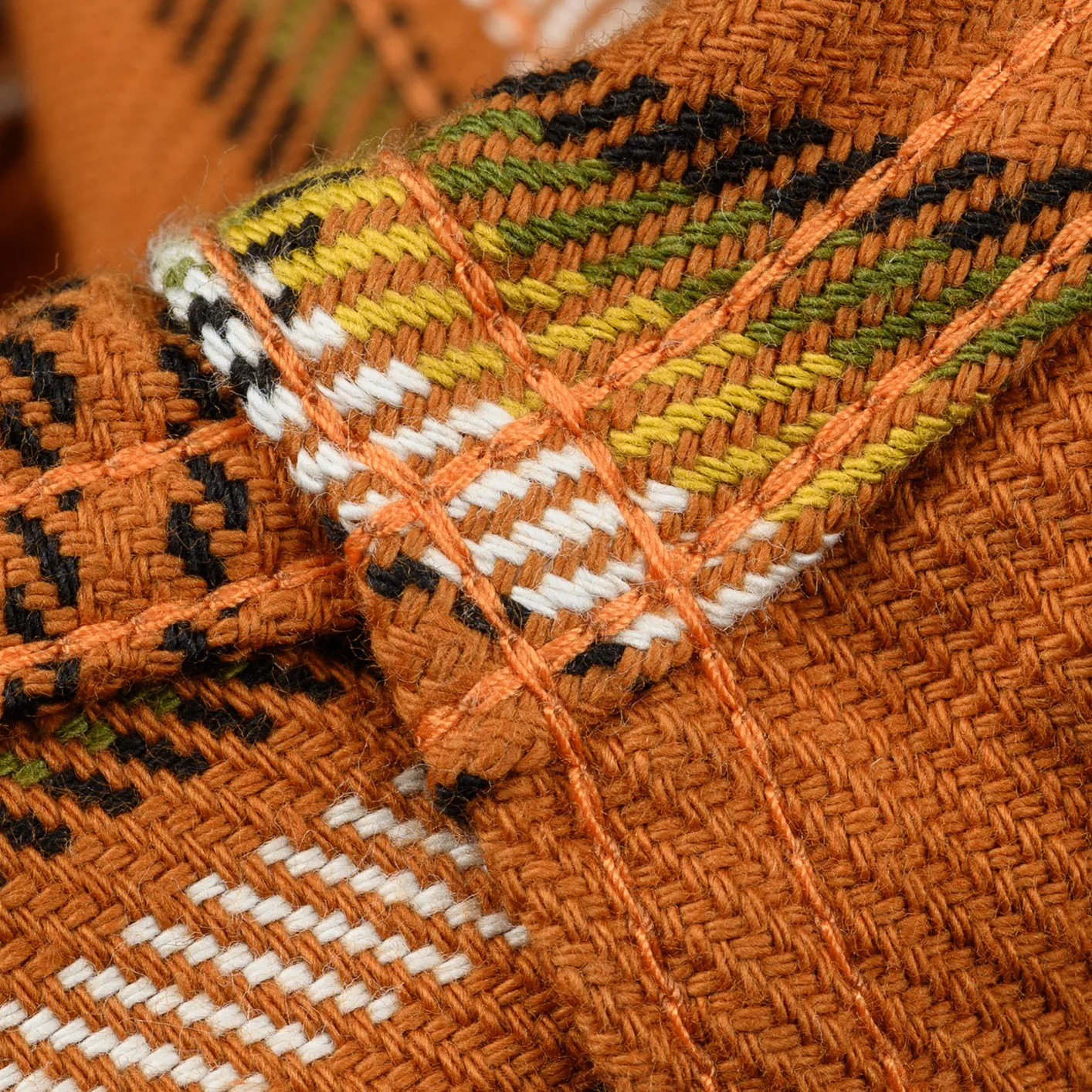 Iron Heart 9oz Selvedge Flannel Check Work Shirt – Orange / IHSH-442 - Image 8
