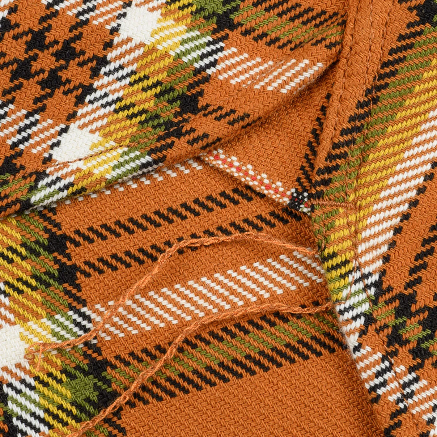 Iron Heart 9oz Selvedge Flannel Check Work Shirt – Orange / IHSH-442 - Image 9