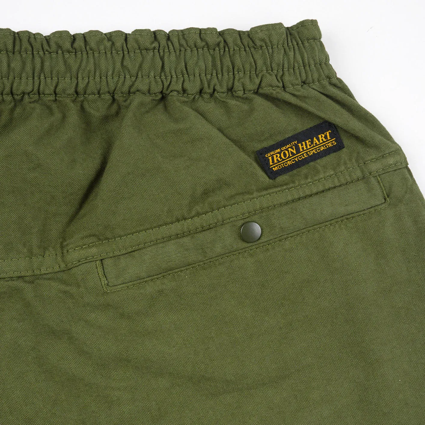 Iron Heart Cotton Easy Shorts – Olive / IH-729 - Image 6