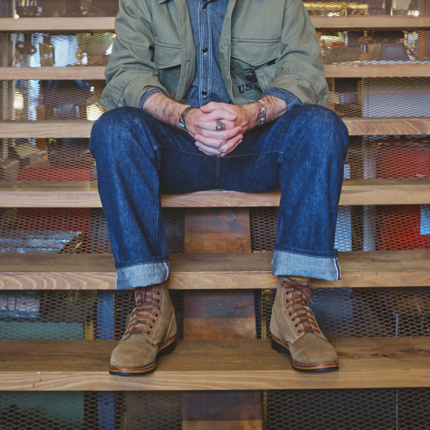 John Lofgren US Navy N-1 ‘Boondockers‘ Field Shoes – Natural Roughout Chromexcel - Image 12