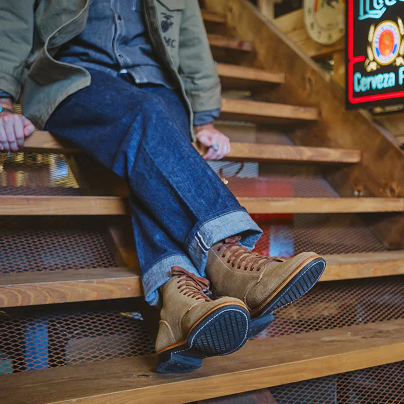John Lofgren US Navy N-1 ‘Boondockers‘ Field Shoes – Natural Roughout Chromexcel - Image 13