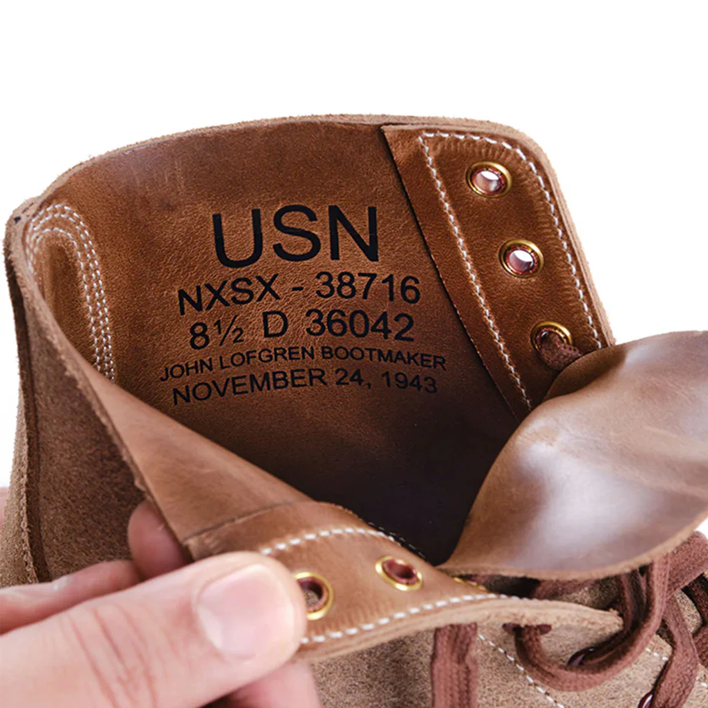 John Lofgren US Navy N-1 ‘Boondockers‘ Field Shoes – Natural Roughout Chromexcel - Image 8