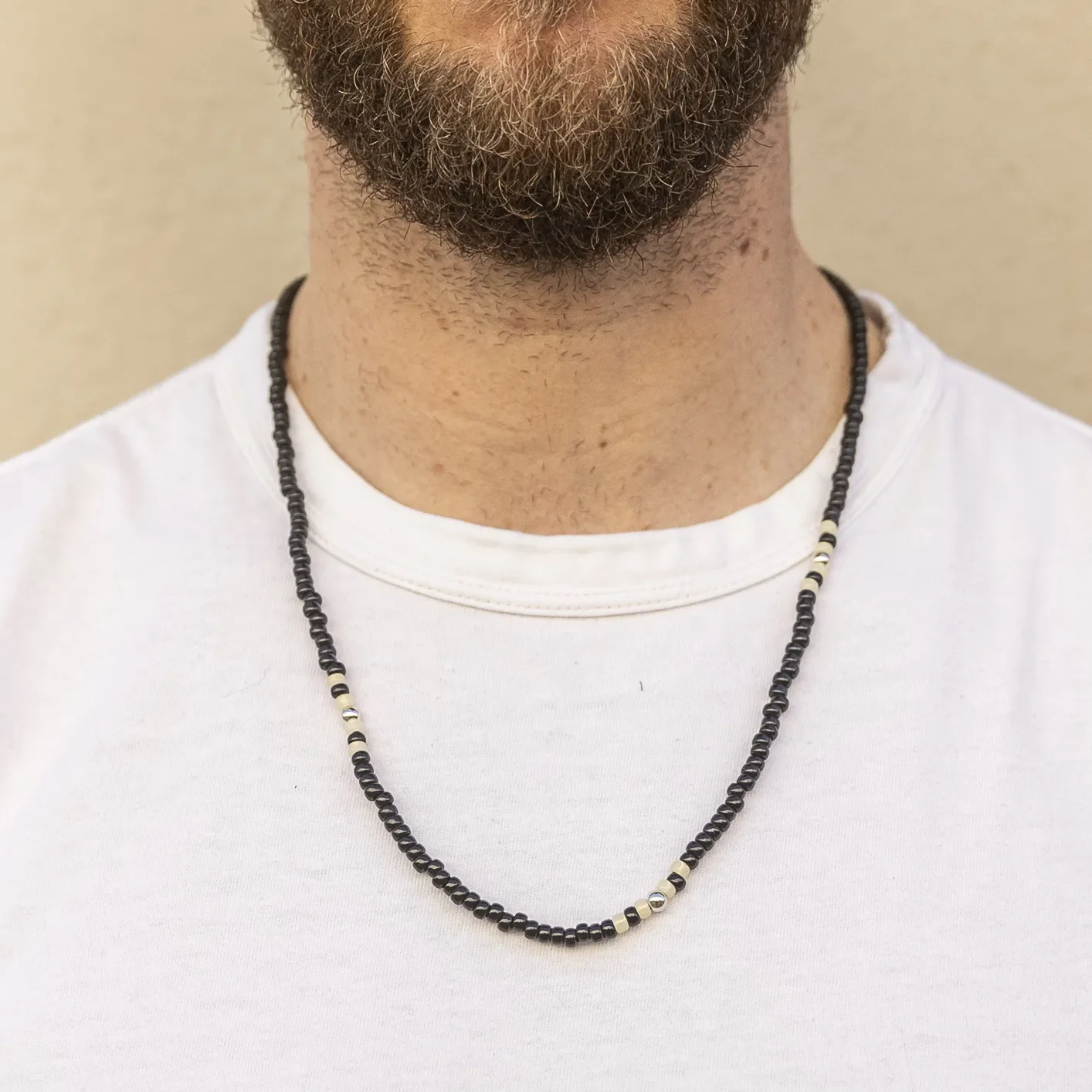 Kobashi Studio Beads Necklace - Black / Silver - Image 2