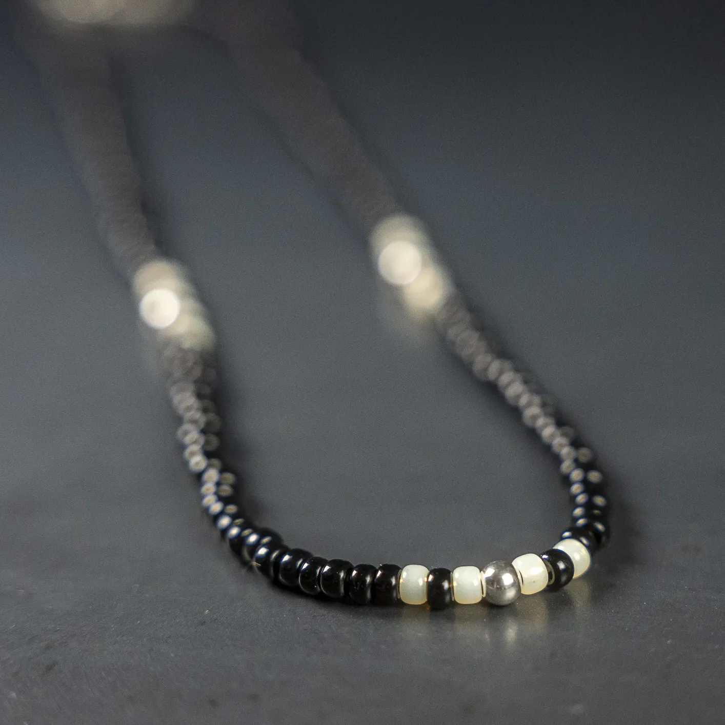 Kobashi Studio Beads Necklace - Black / Silver - Image 4