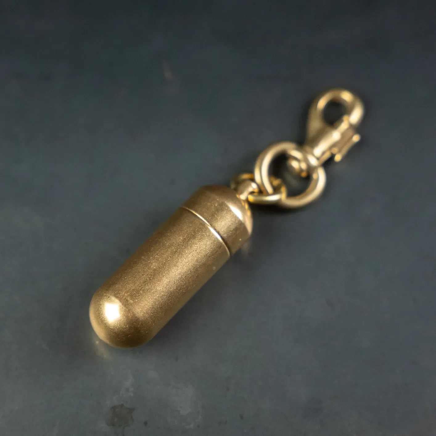 Kobashi Studio Capsule Key Chain Large – Solid Brass