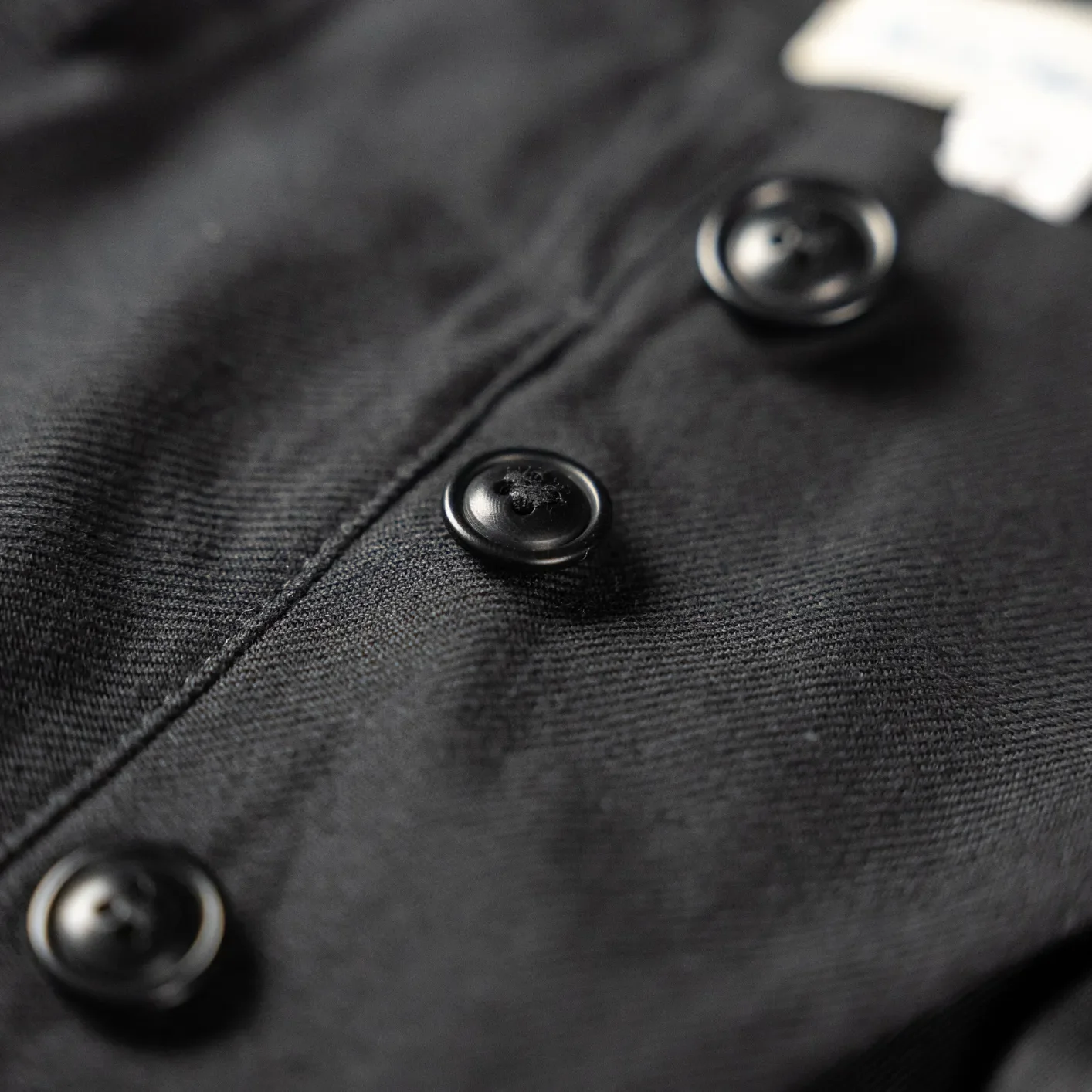 Merz b. Schwanen 10oz 1920s Refined Wool-Cotton Worker Chino – Deep Black - Image 5