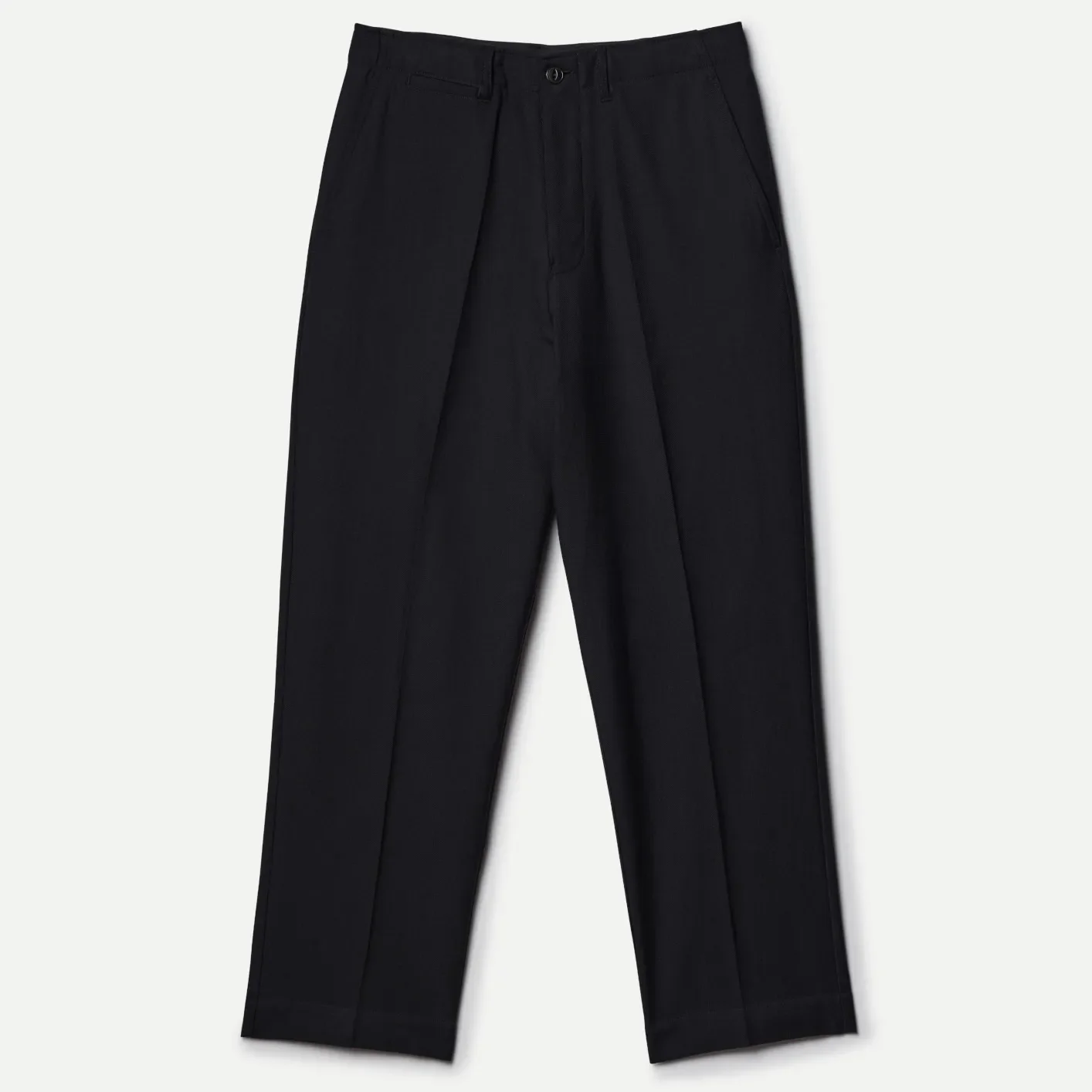 Merz b. Schwanen 10oz 1920s Refined Wool-Cotton Worker Chino – Deep Black - Image 7
