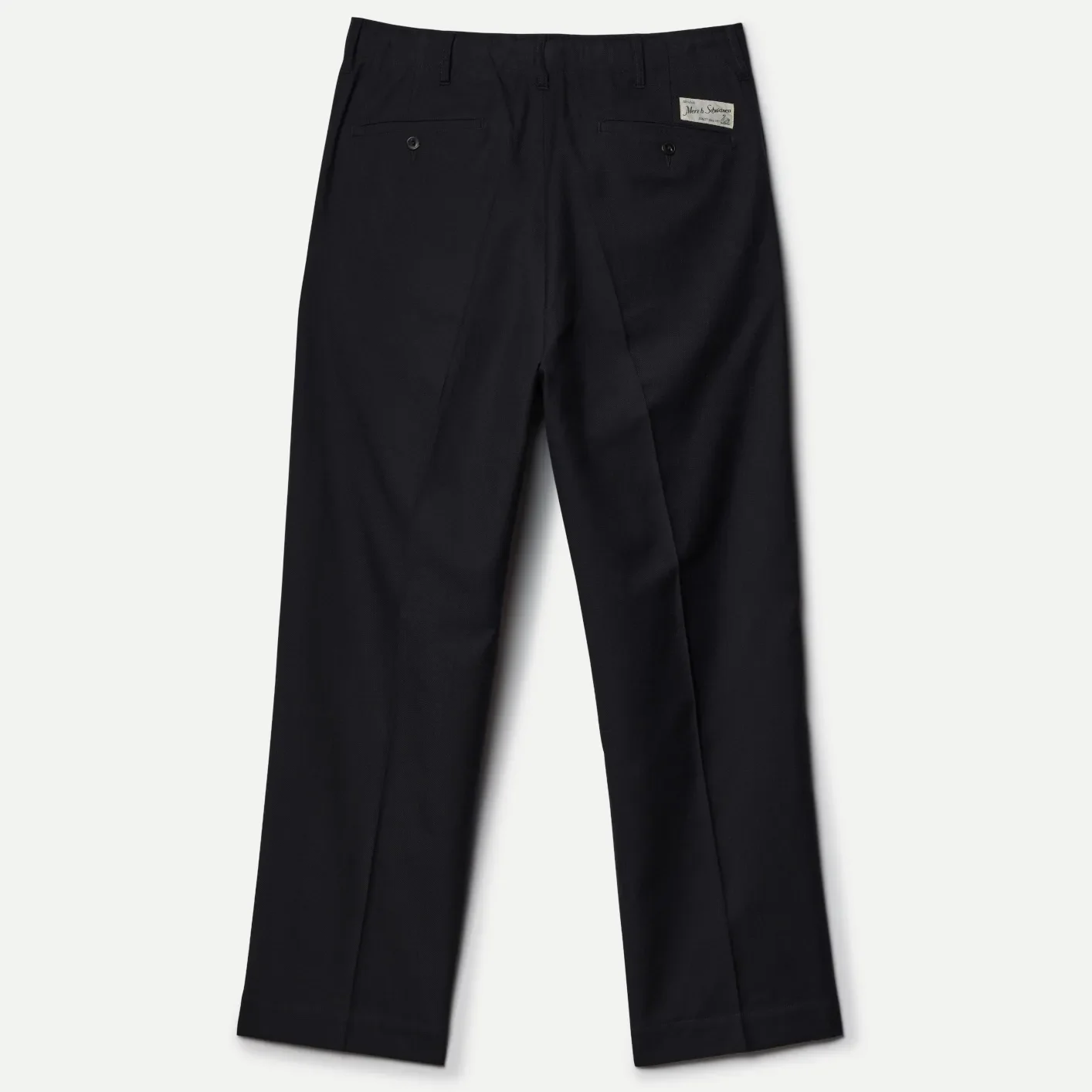 Merz b. Schwanen 10oz 1920s Refined Wool-Cotton Worker Chino – Deep Black - Image 8