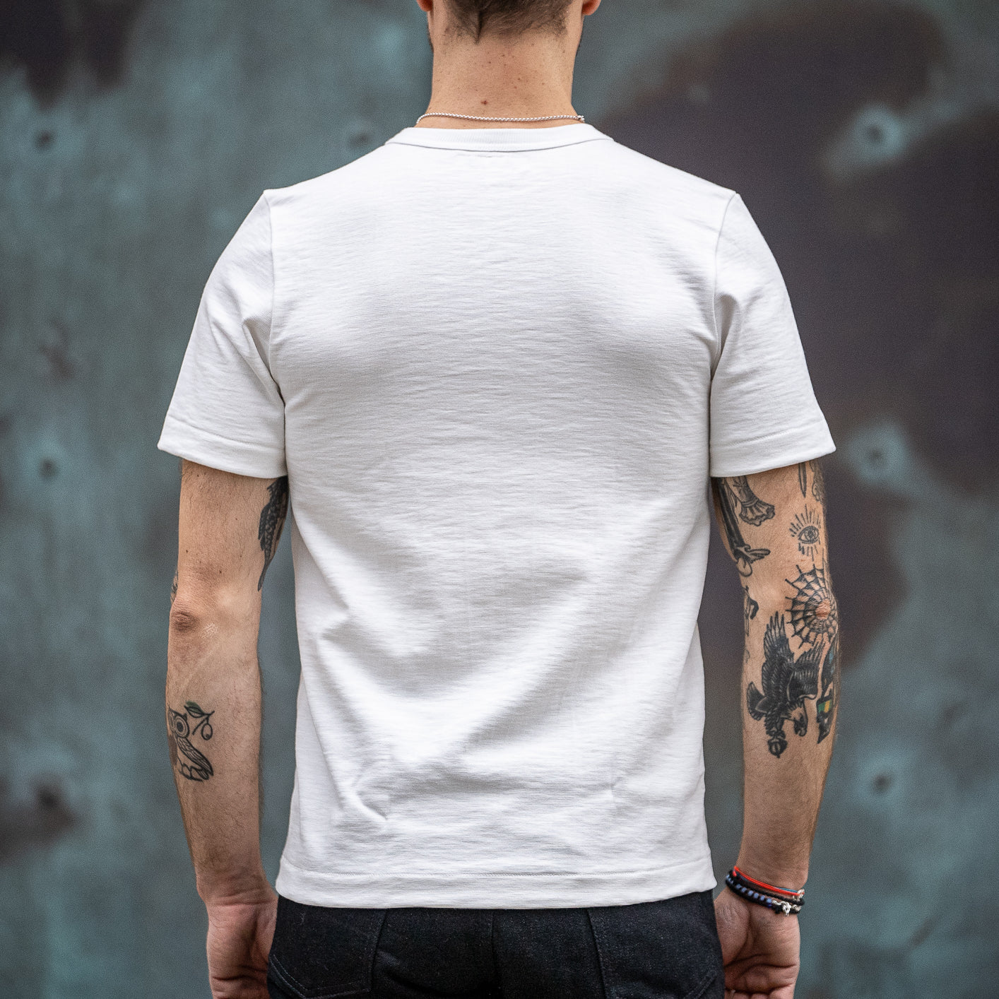 Merz b. Schwanen 2S14 11oz Heavyweight Loopwheeled T-Shirt – White - Image 3