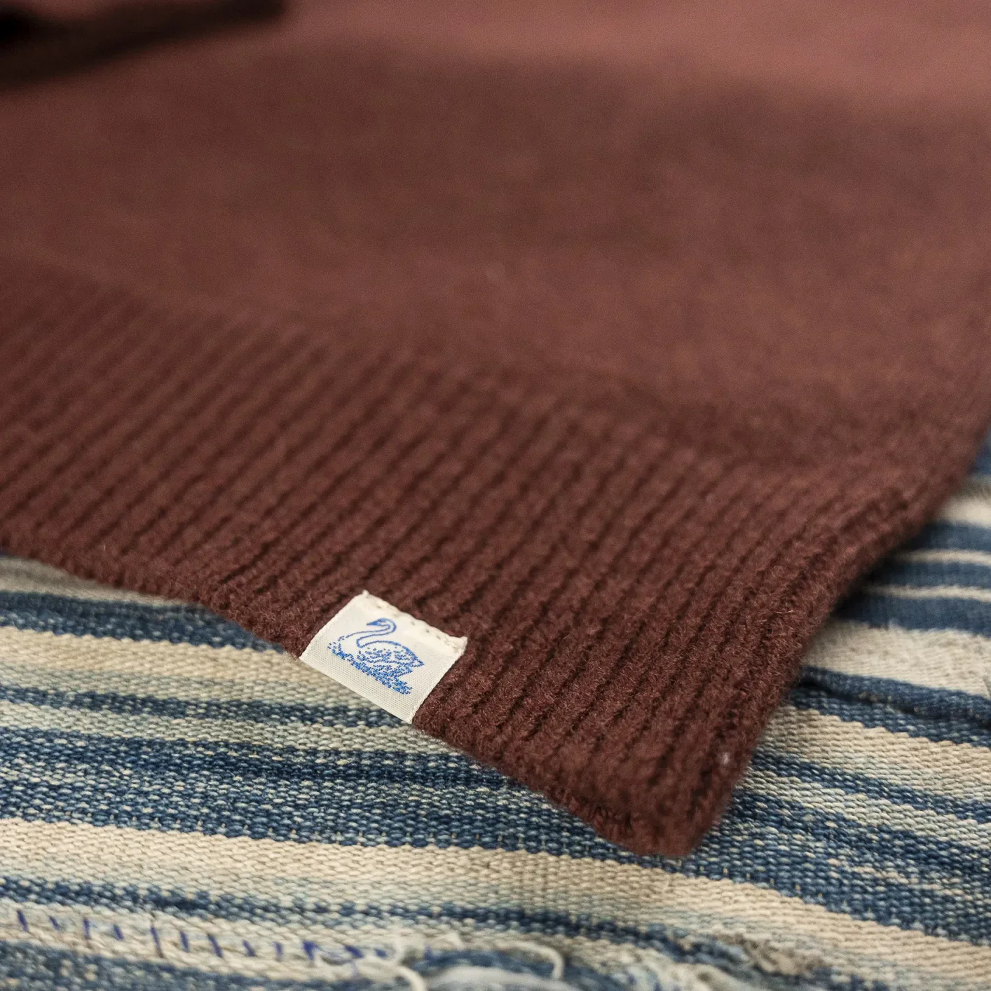 Merz b. Schwanen Merino x Cashmere Crewneck Sweater – Bark Brown / LOCC01 - Image 5
