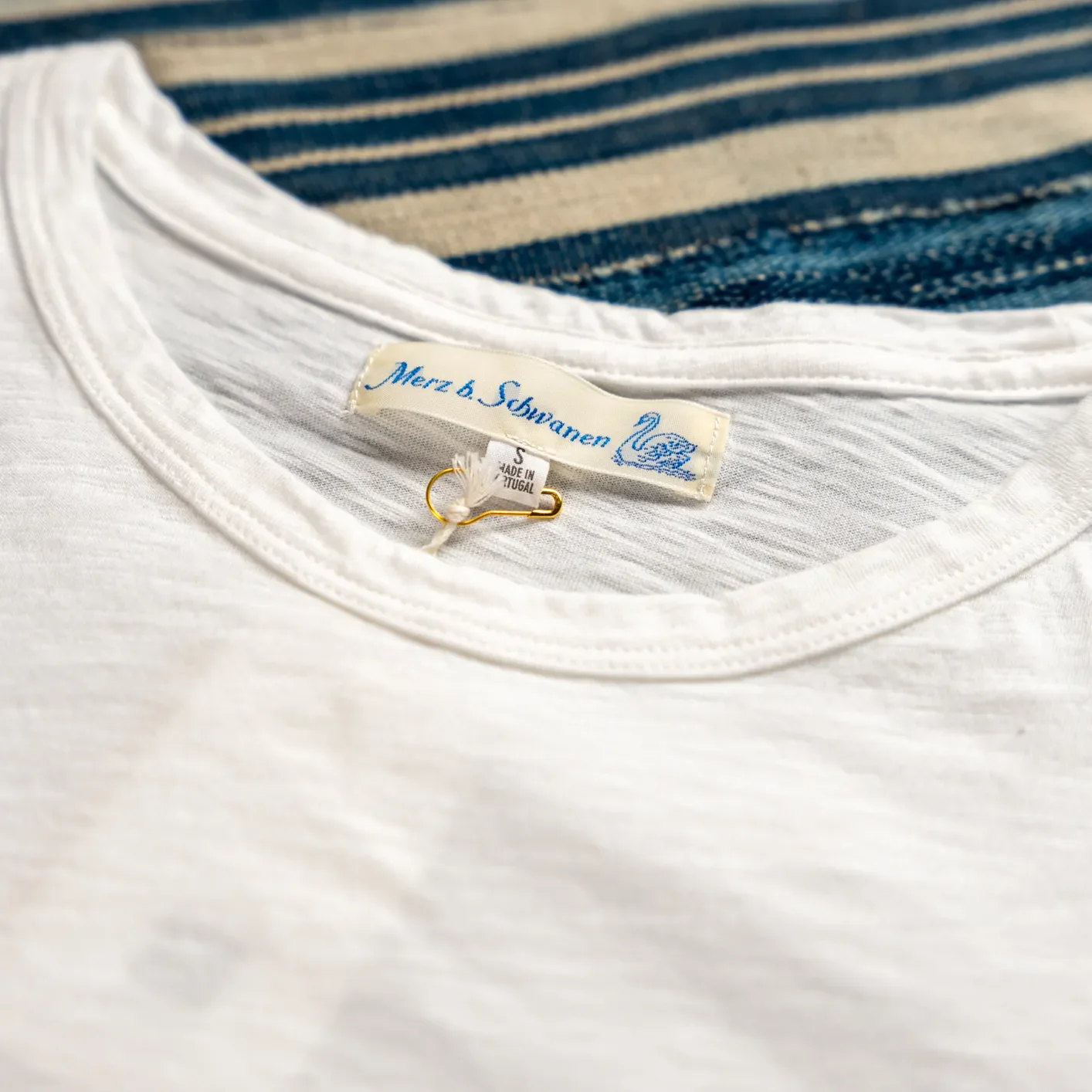 Merz b. Schwanen Women 3.8oz Slub Pima Cotton T-Shirt – White - Image 2
