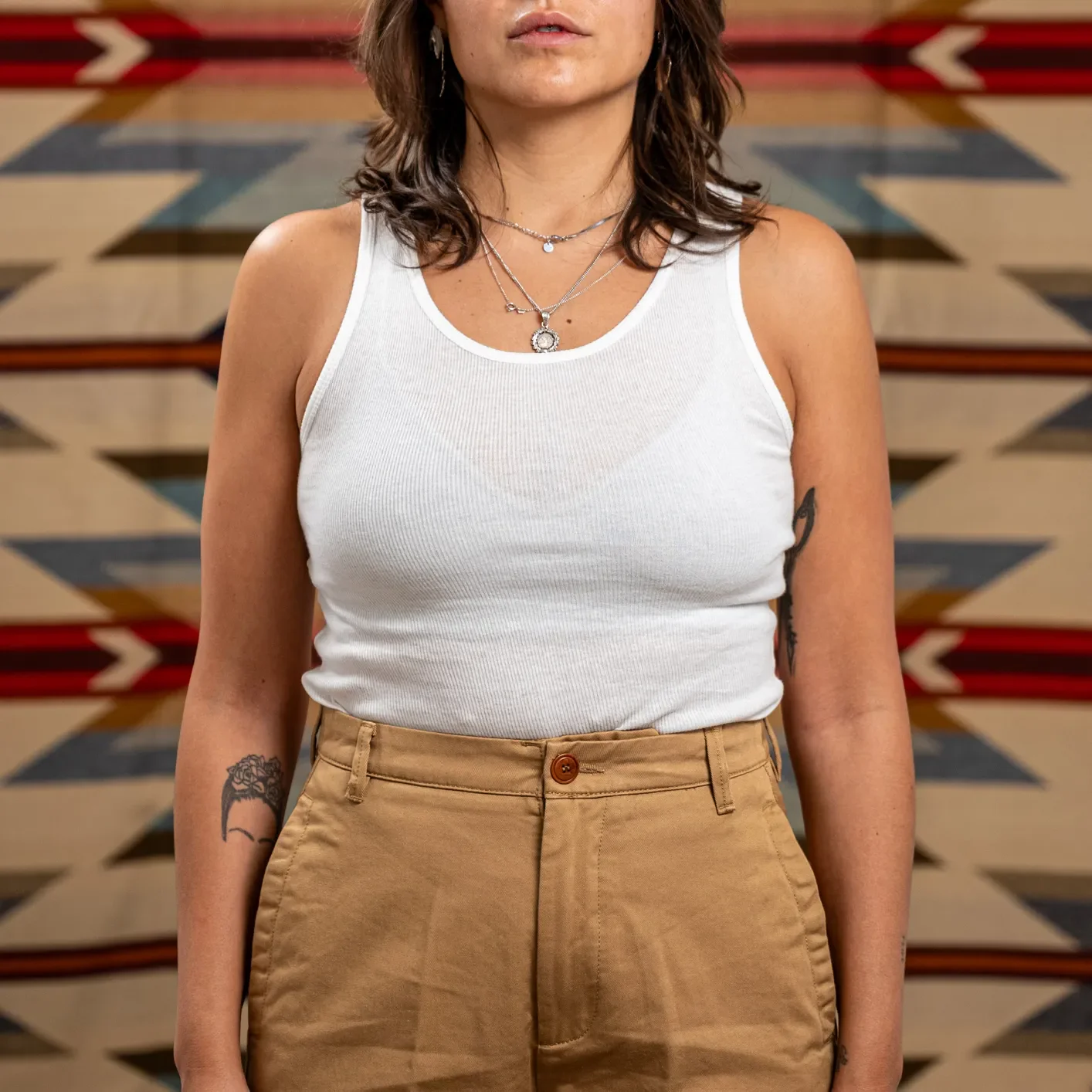 Merz b. Schwanen Women 3oz Fine Ribbed Tank Top – White