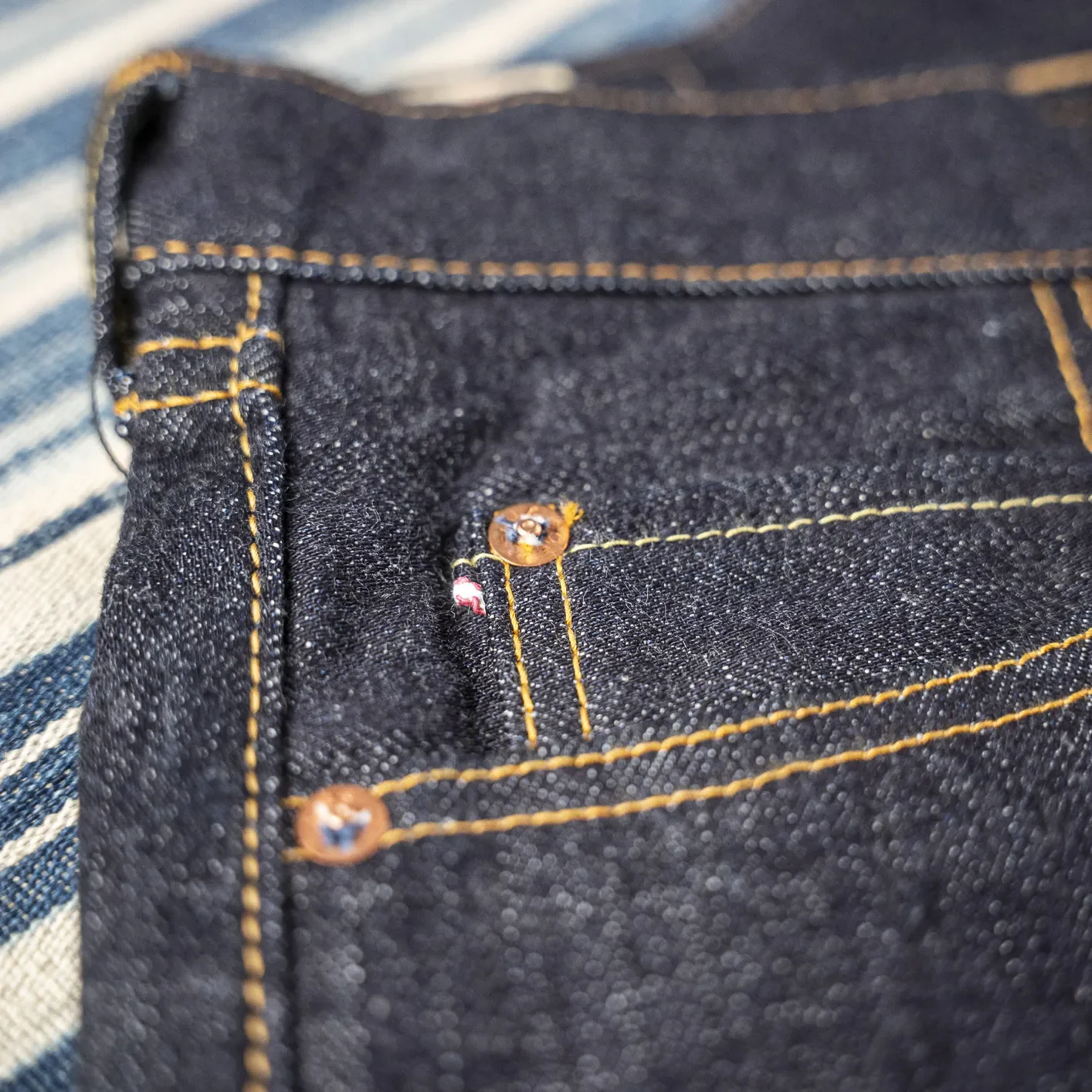 Momotaro 0306-V 15.7oz Selvedge Jeans - Slim Tapered - Image 5