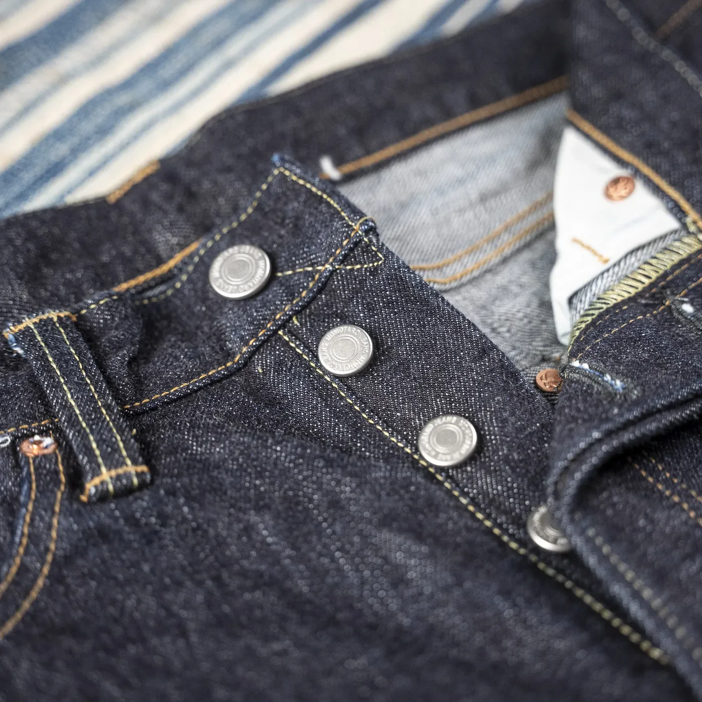 Momotaro #100 15.7oz Tokuno Selvedge Jeans - Classic Straight / GTB Stripes - Image 4