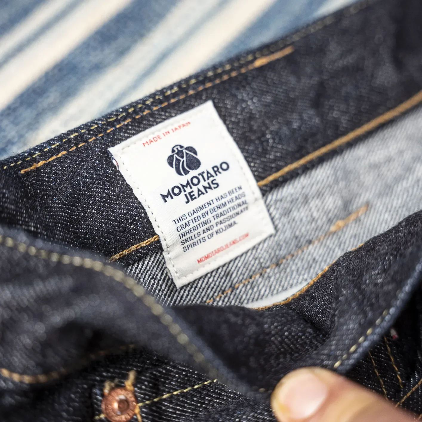 Momotaro #100 15.7oz Tokuno Selvedge Jeans - Classic Straight / GTB Stripes - Image 5