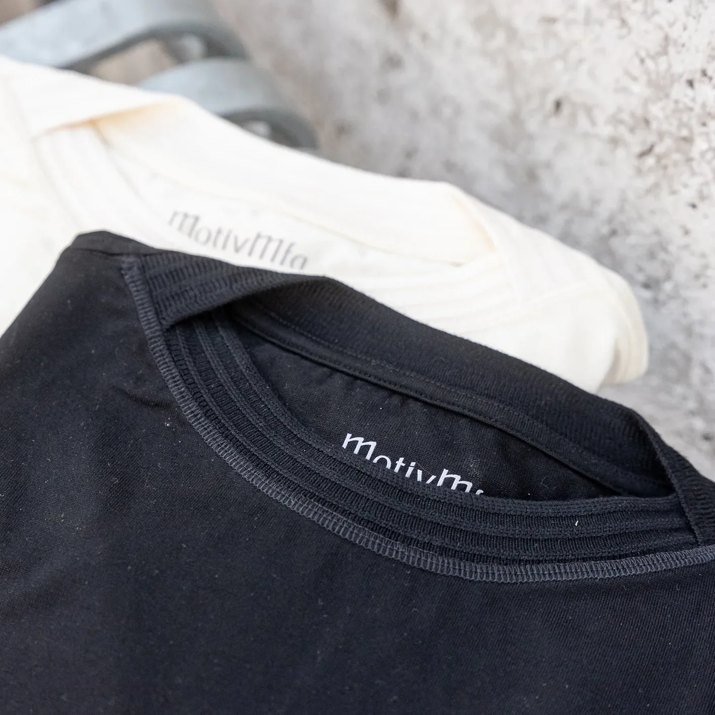 MotivMfg Supima Cotton Silk Shuttle T-Shirt – Ivory - Image 4