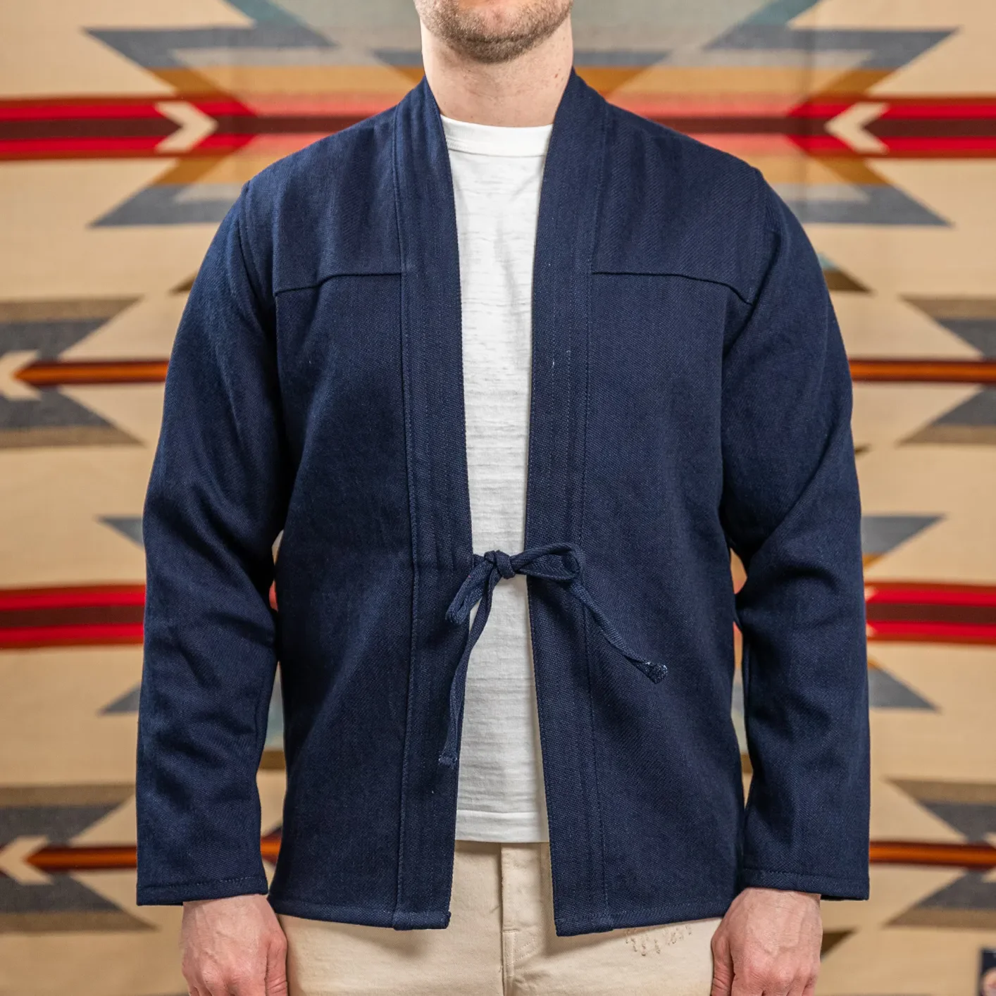 Naked & Famous 12.2oz ‘Maekake’ Dobby Kimono – Indigo