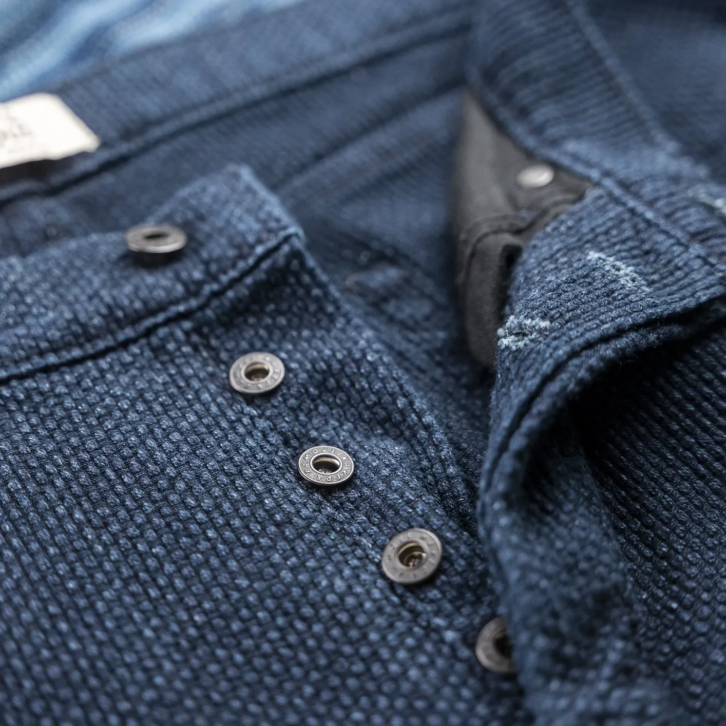 Naked & Famous 12.5oz Indigo Sashiko Trousers - True Guy / Regular Straight - Image 4