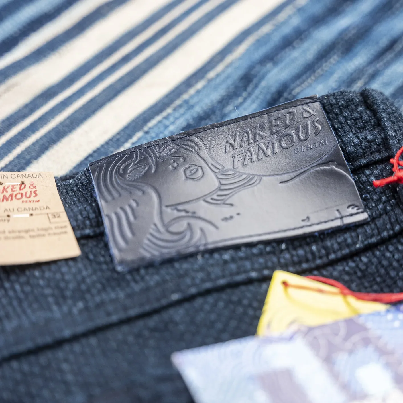 Naked & Famous 12.5oz Indigo Sashiko Trousers - True Guy / Regular Straight - Image 5