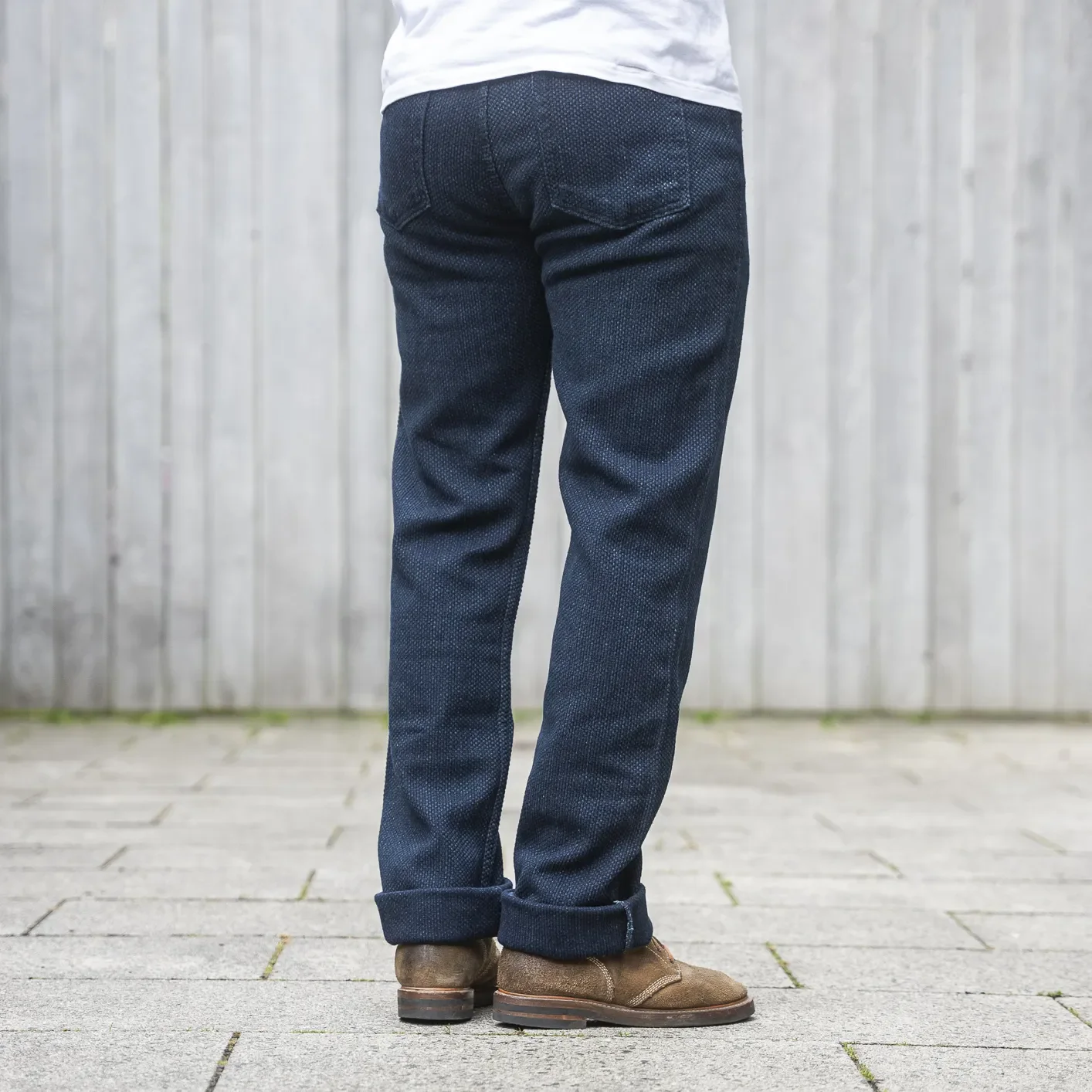 Naked & Famous 12.5oz Indigo Sashiko Trousers - True Guy / Regular Straight - Image 6