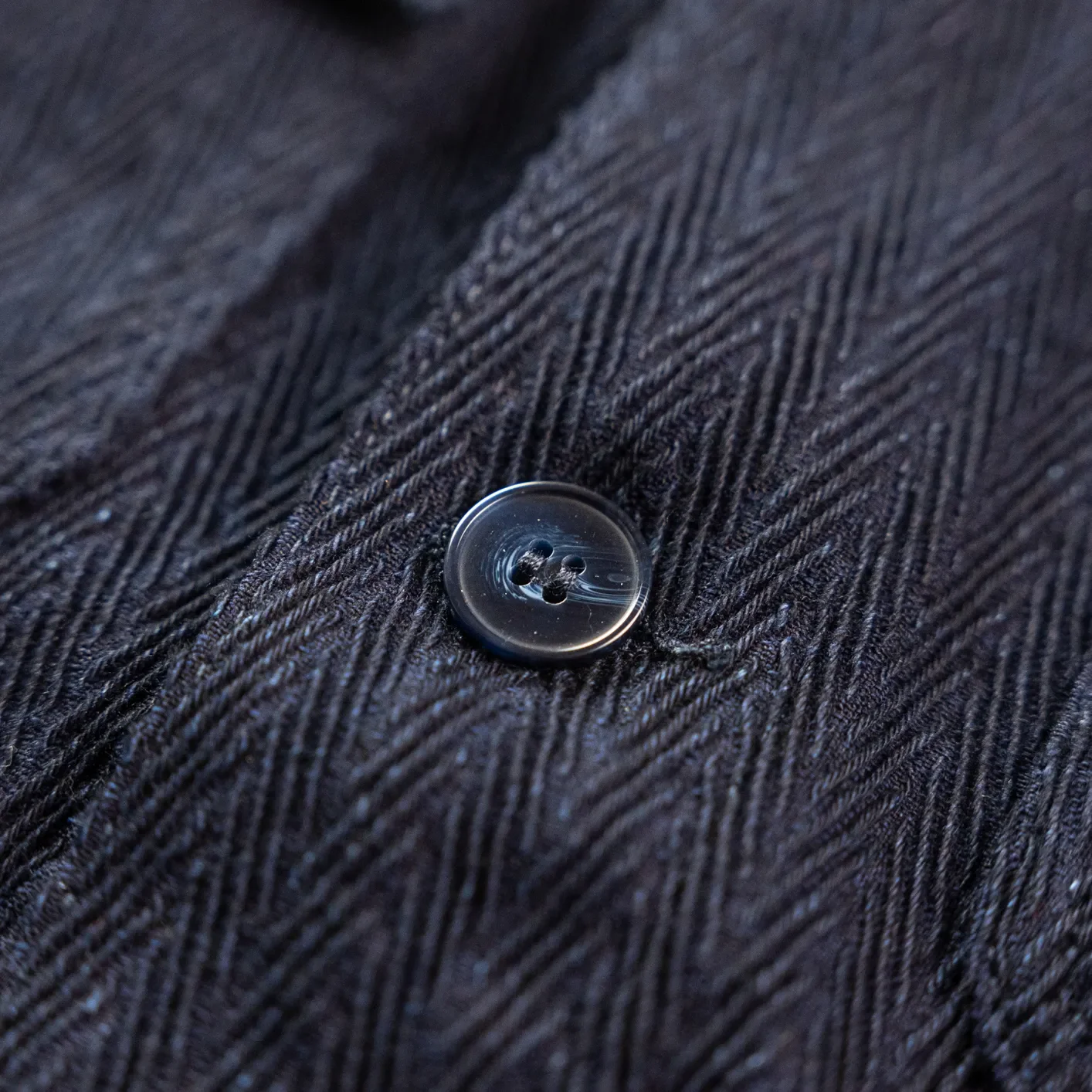 Naked & Famous 12oz ‘Sugiaya’ Dobby Herringbone Chore Coat – Indigo Dyed - Image 3