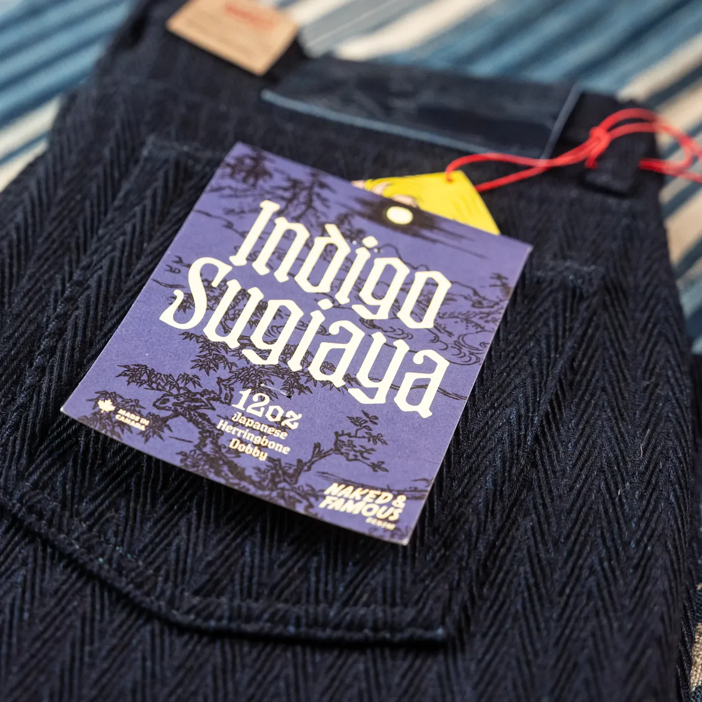 Naked & Famous 12oz ‘Sugiaya’ Dobby Herringbone Trousers – Weird Guy / Regular Tapered - Image 5
