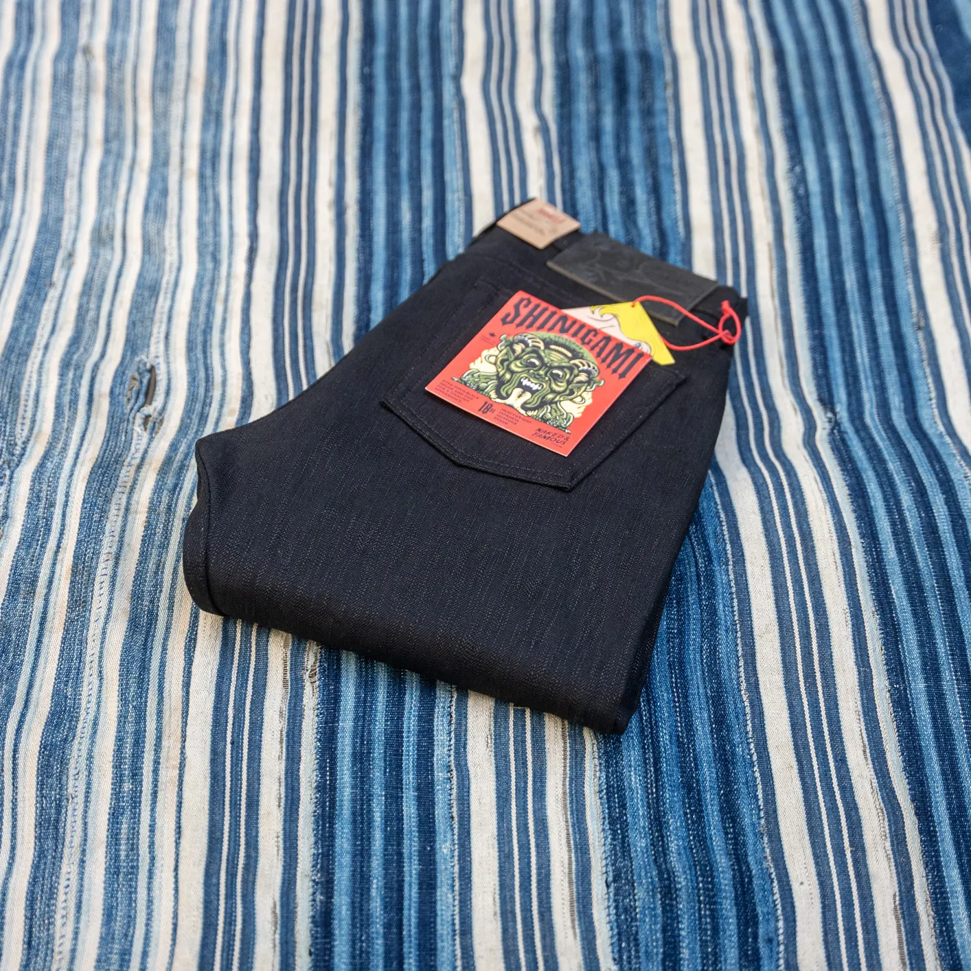 Naked & Famous 18oz Black Shinigami Selvedge Jeans - Weird Guy / Regular Tapered - Image 3