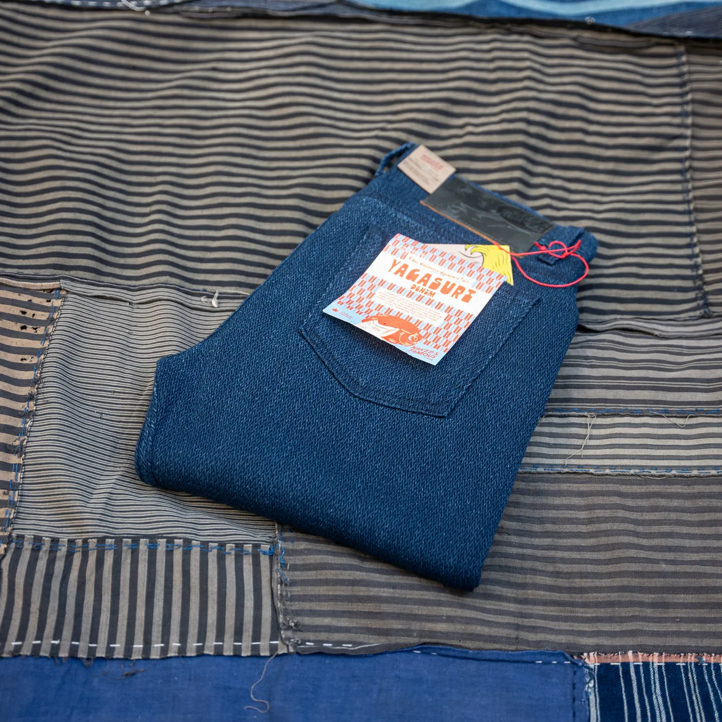 Naked & Famous 9.5oz Yagasuri Jacquard Trousers - Weird Guy / Regular Tapered - Image 3