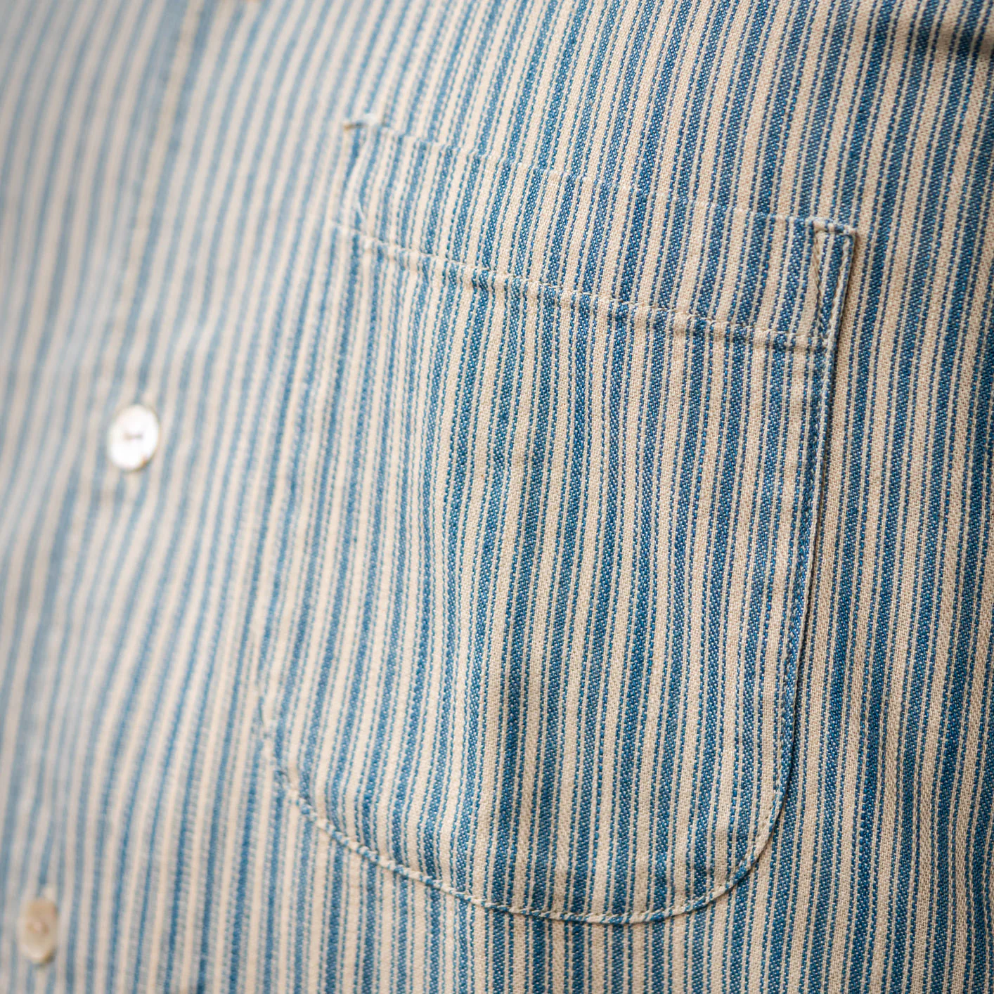 Orgueil OR-5002B Windsor Collar Shirt - Indigo Striped - Image 8