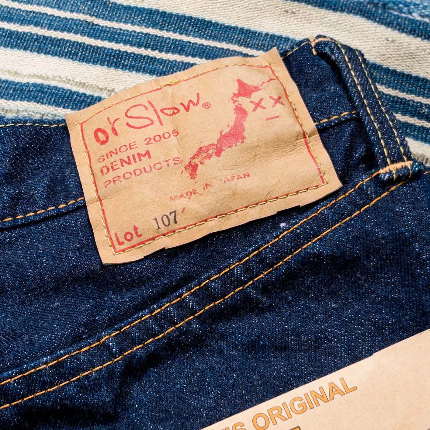 OrSlow 107 Ivy Fit 13.5oz Selvedge Jeans – One Wash / Slim Tapered - Image 6