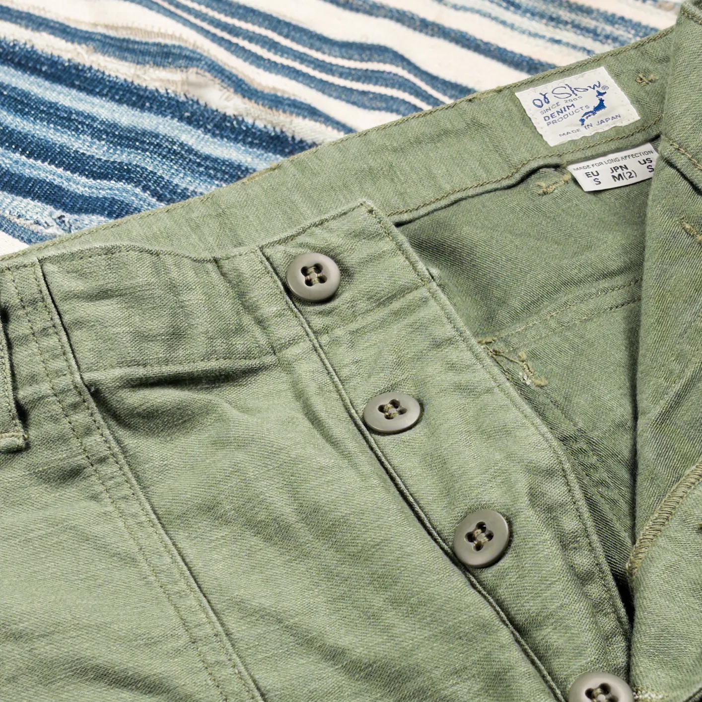 OrSlow 5002 9oz US Army Fatigue Pants – Green - Image 3