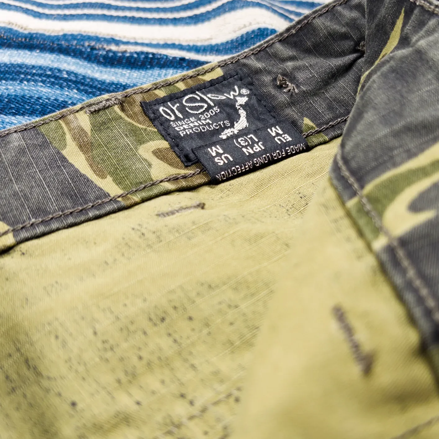 OrSlow 7002 US Army Fatigue Shorts – Tiger Camo - Image 5