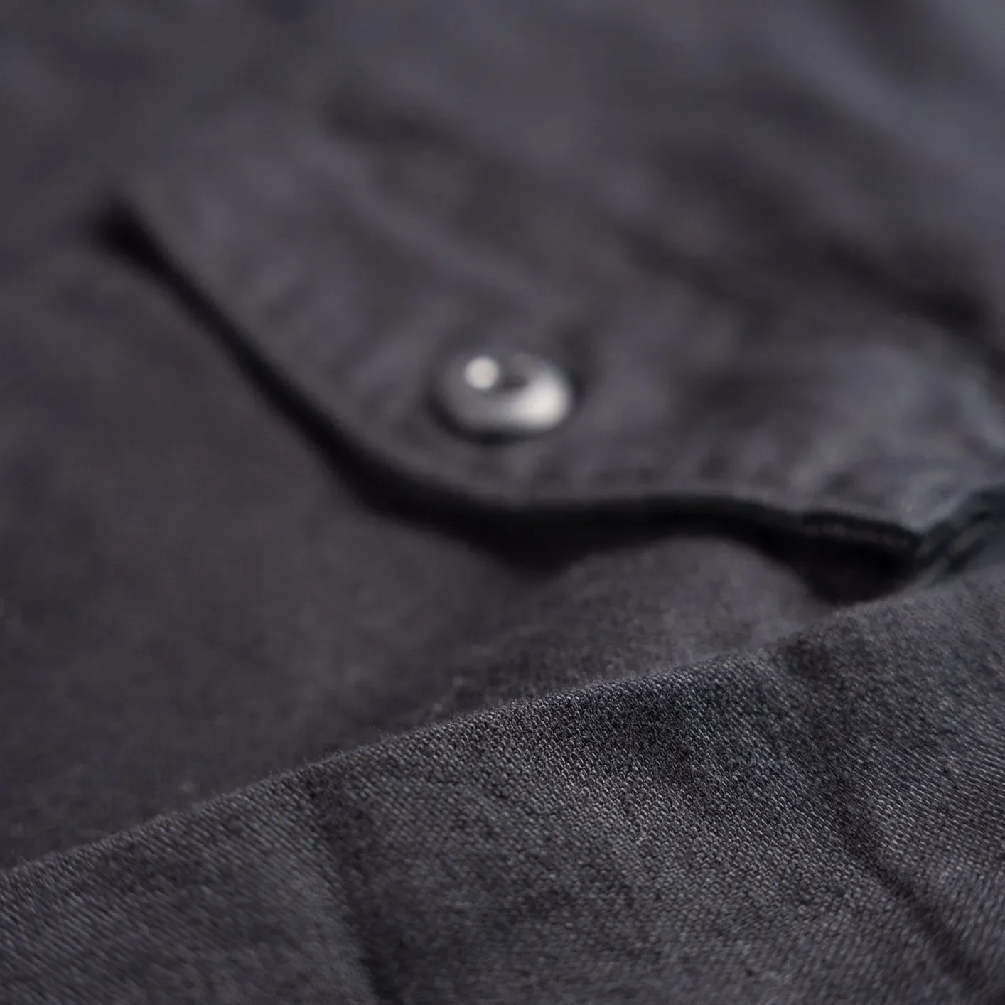 OrSlow 8045 US Army Reverse Sateen Fatigue Shirt – Black - Image 4
