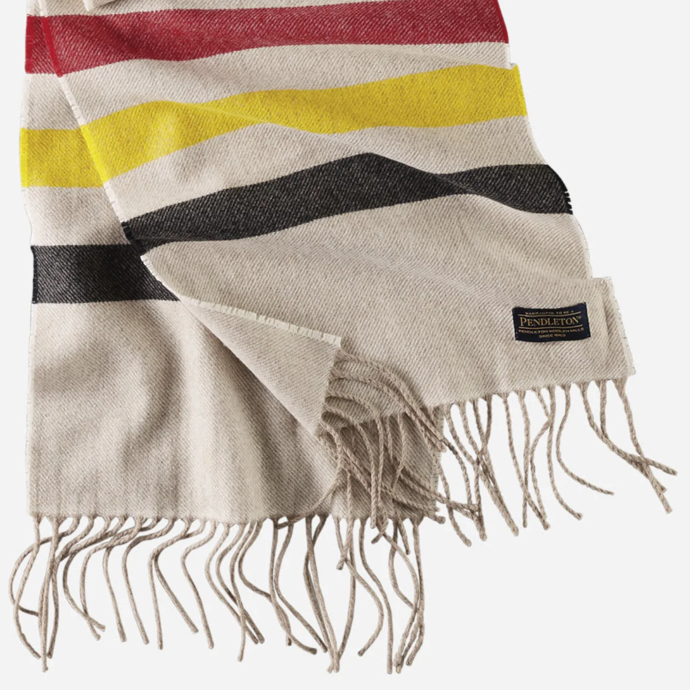 Pendleton Jacquard Wool Scarf – Glacier / Striped - Image 4
