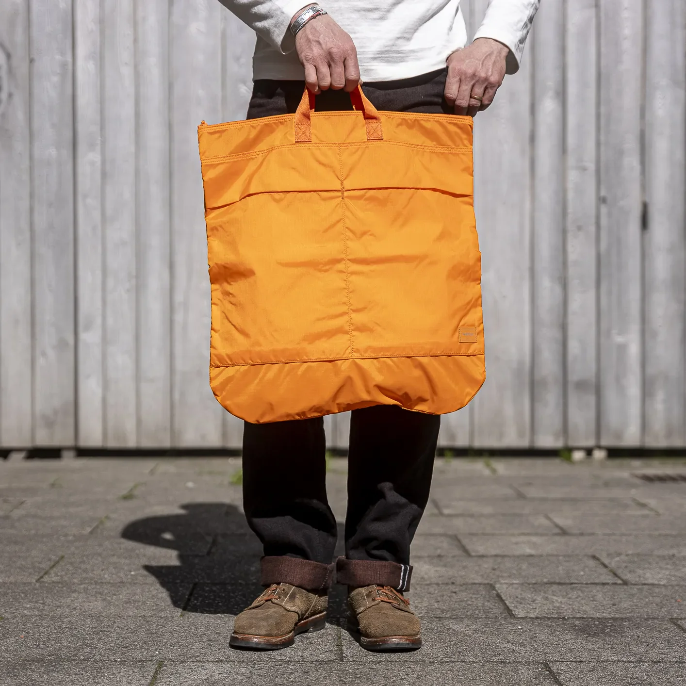 Porter Yoshida FLEX 2Way Helmet Bag - Rescue Orange - Image 3