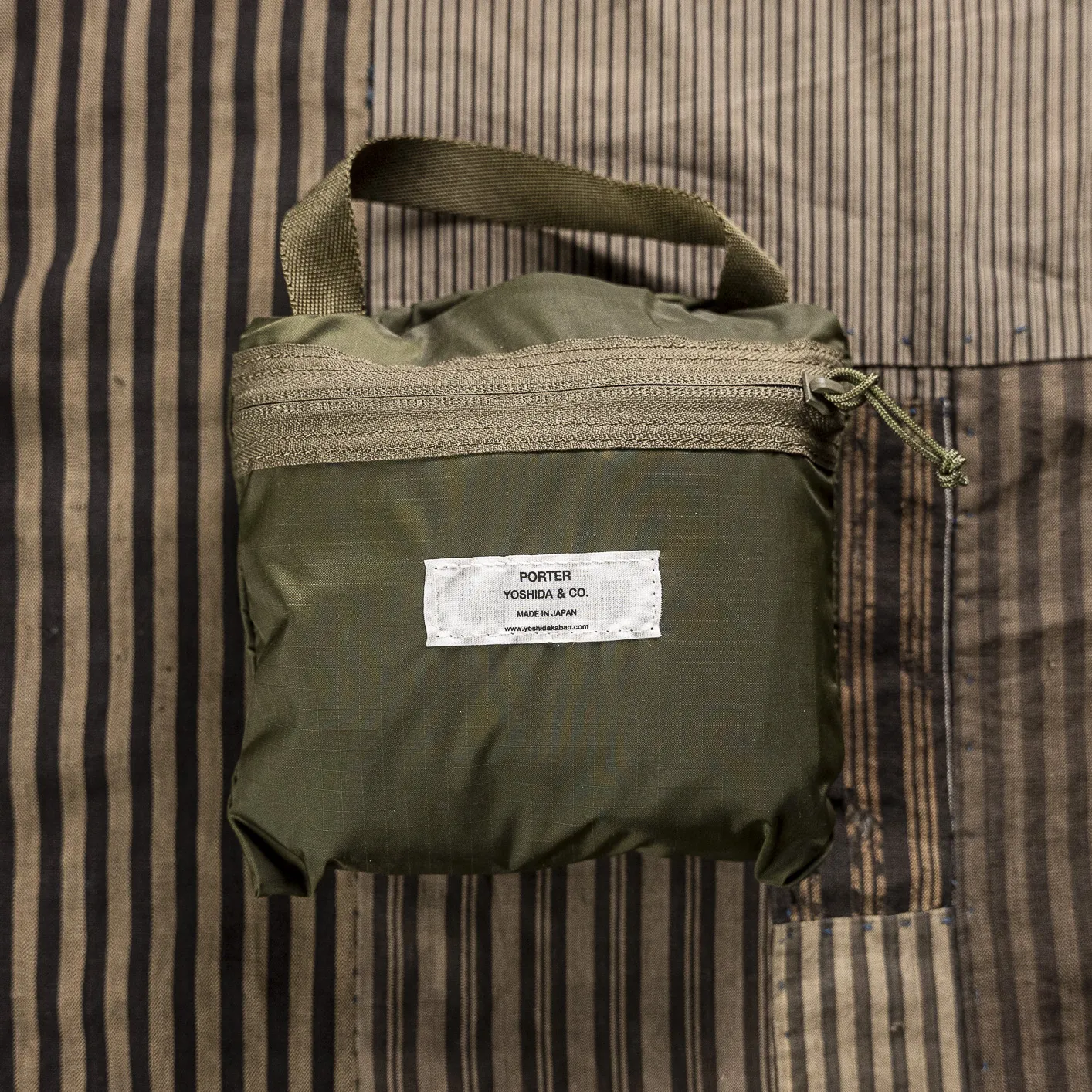 Porter Yoshida FLEX 2Way Tote Bag - Olive Drab - Image 2