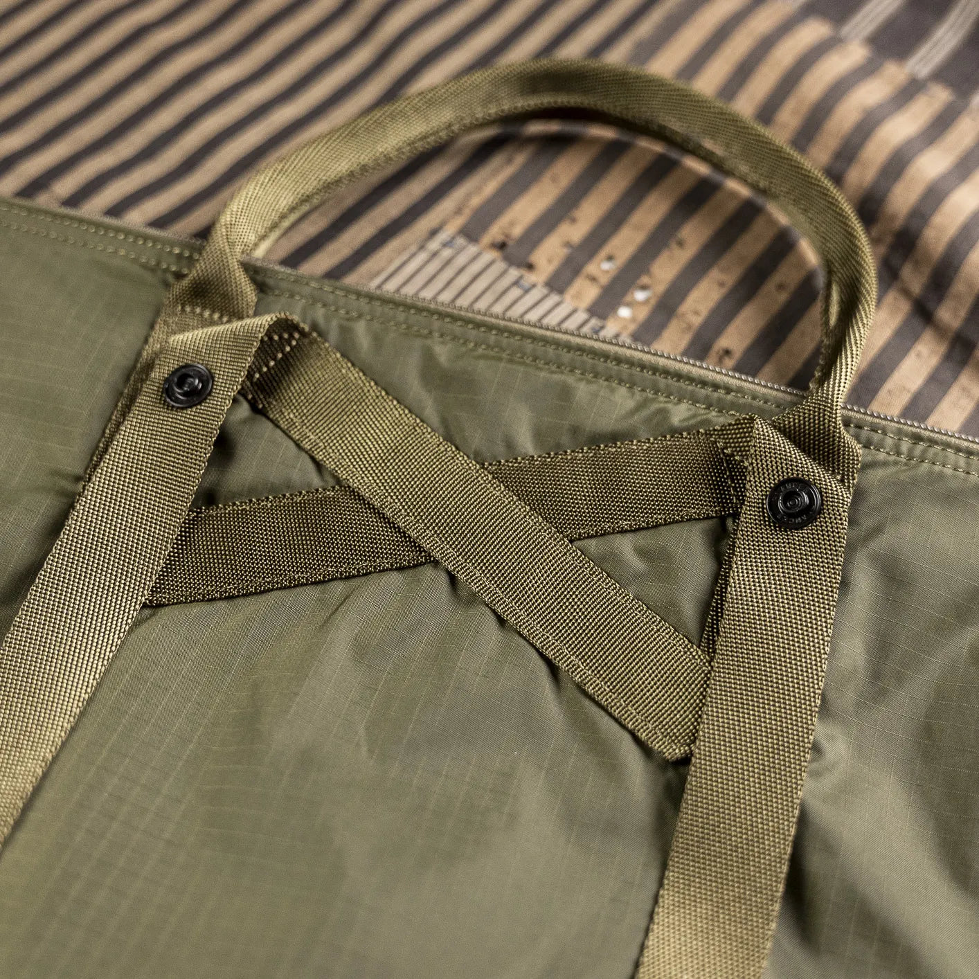 Porter Yoshida FLEX 2Way Tote Bag - Olive Drab - Image 4
