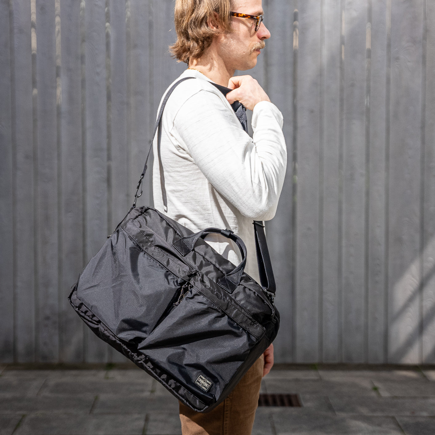 Porter Yoshida FORCE 3-Way Briefcase / Backpack – Black - Image 3