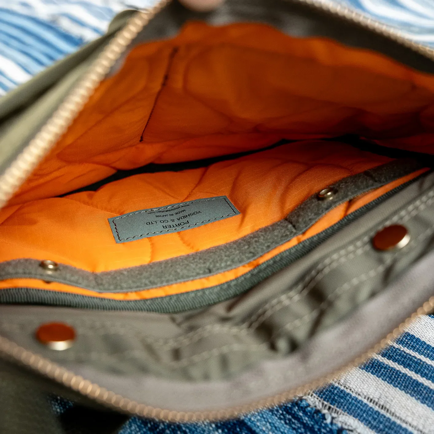 Porter Yoshida FORCE Shoulder Bag – Olive Drab - Image 3