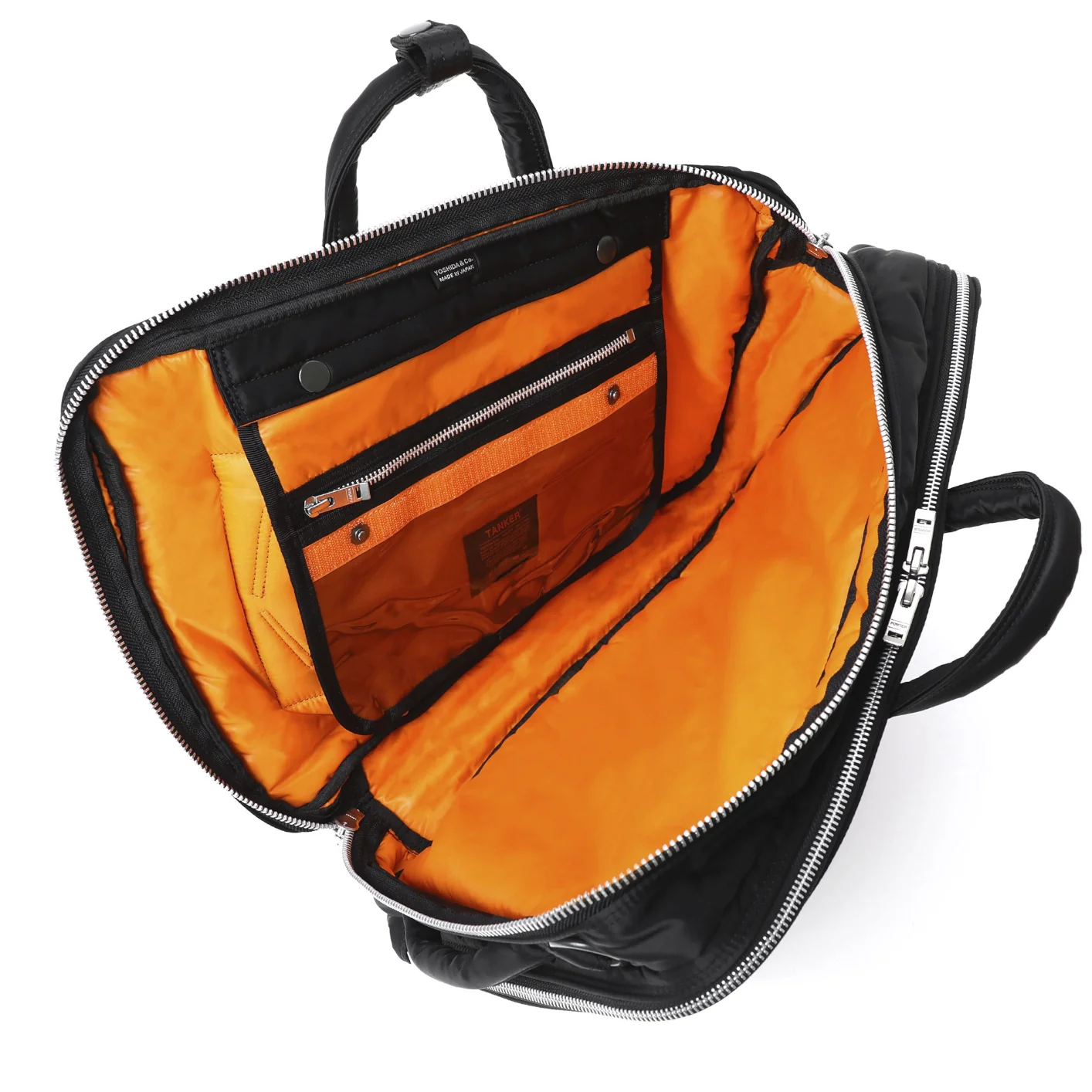Porter Yoshida New Tanker 3Way Document Bag With Zip - Black - Image 4
