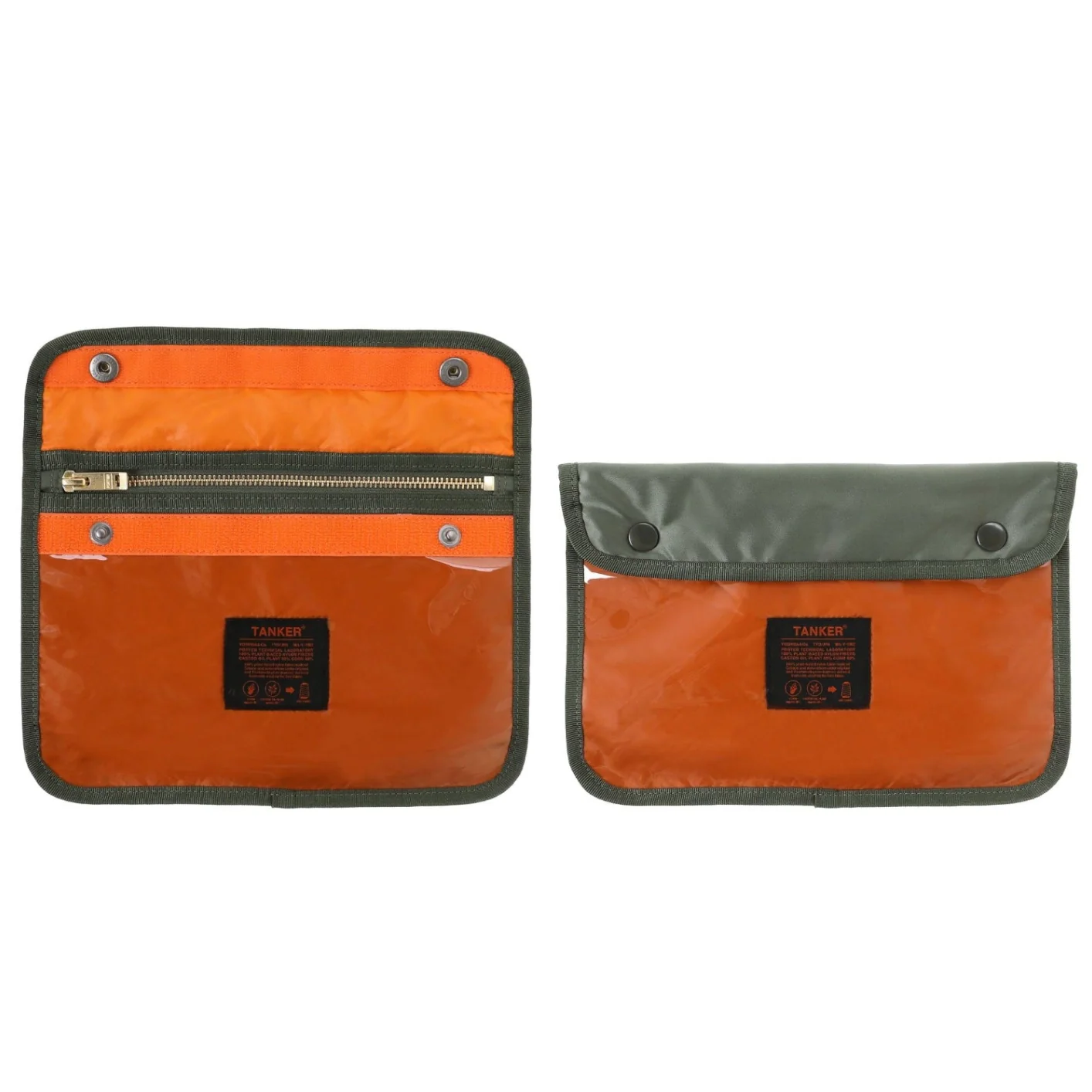 Porter Yoshida New Tanker 3Way Document Bag With Zip - Sage Green - Image 10